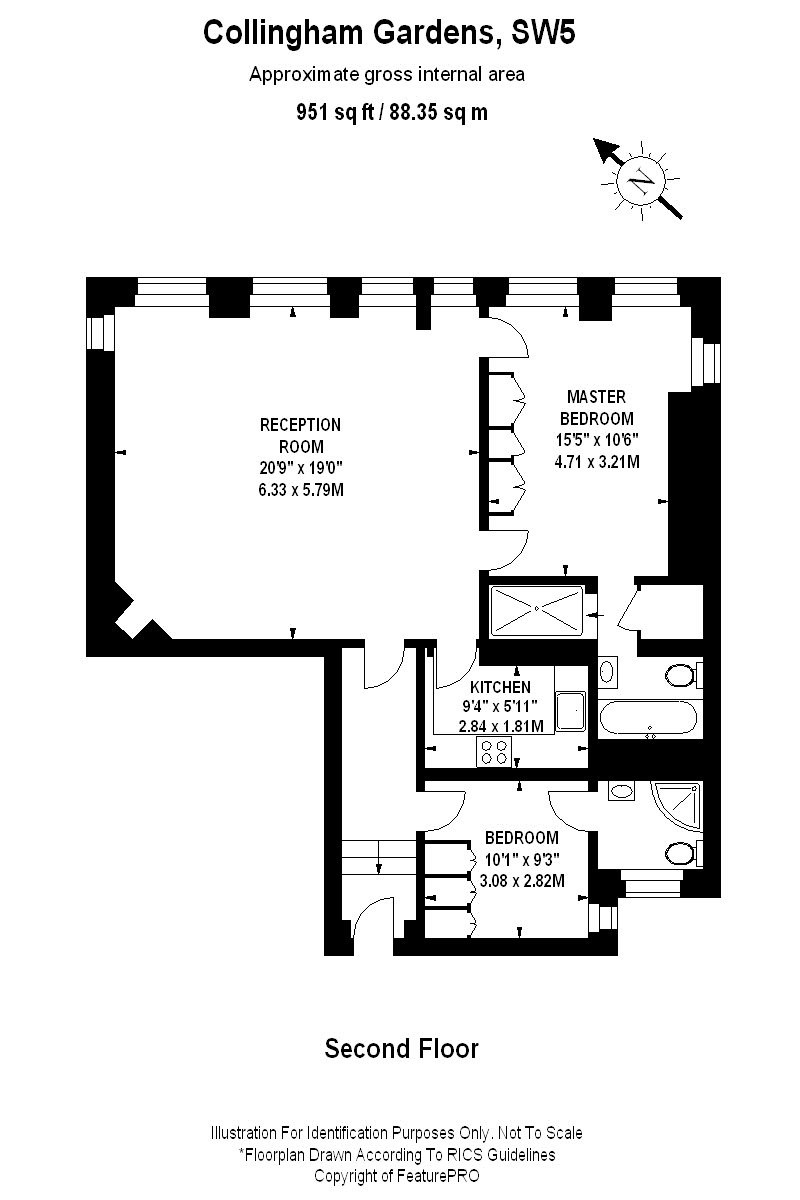 Collingham Gardens, London SW5, 2 bedroom flat for sale 61341471