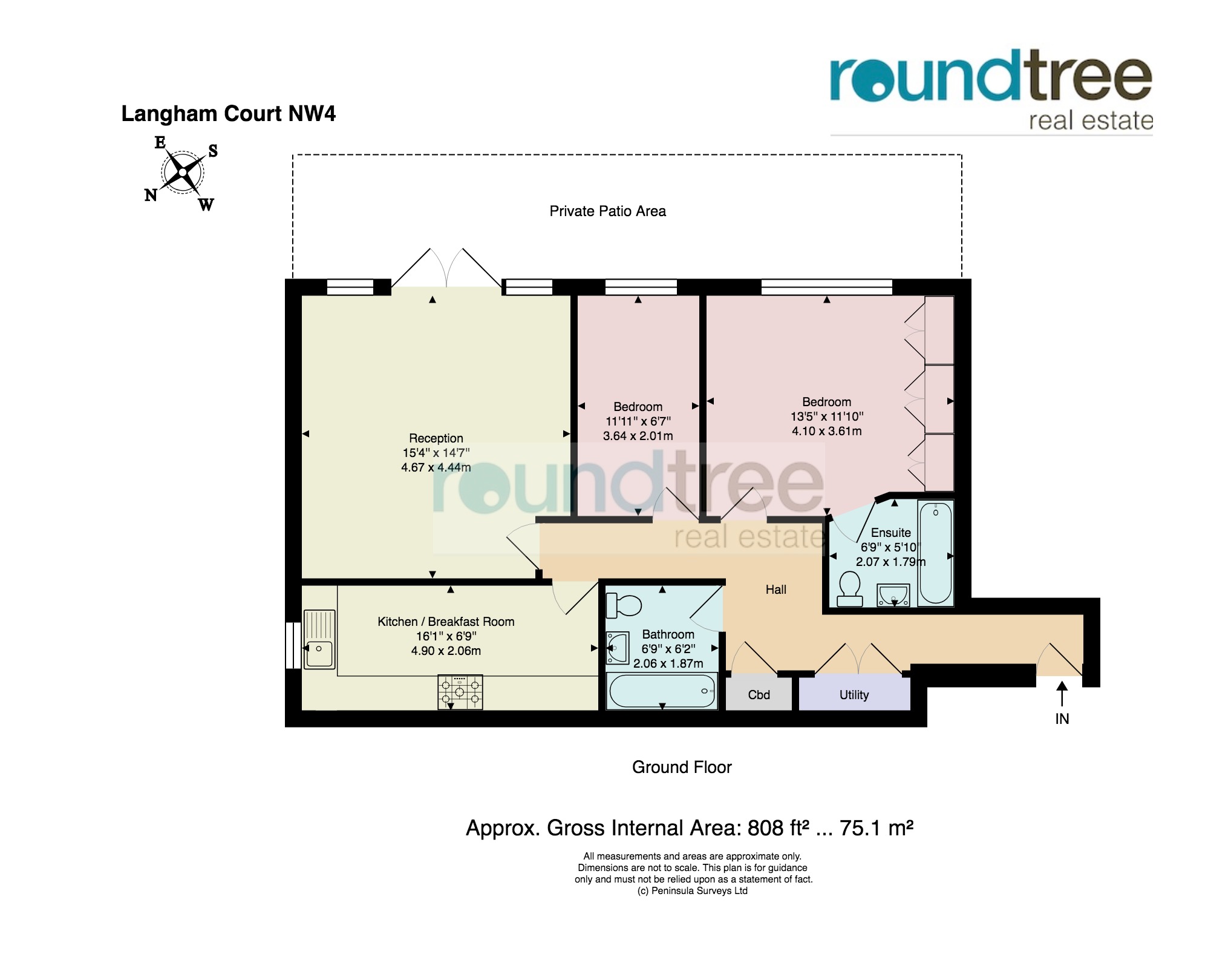 2 Bedrooms Flat for sale in Langham Court, Holmbrook Drive, Hendon NW4