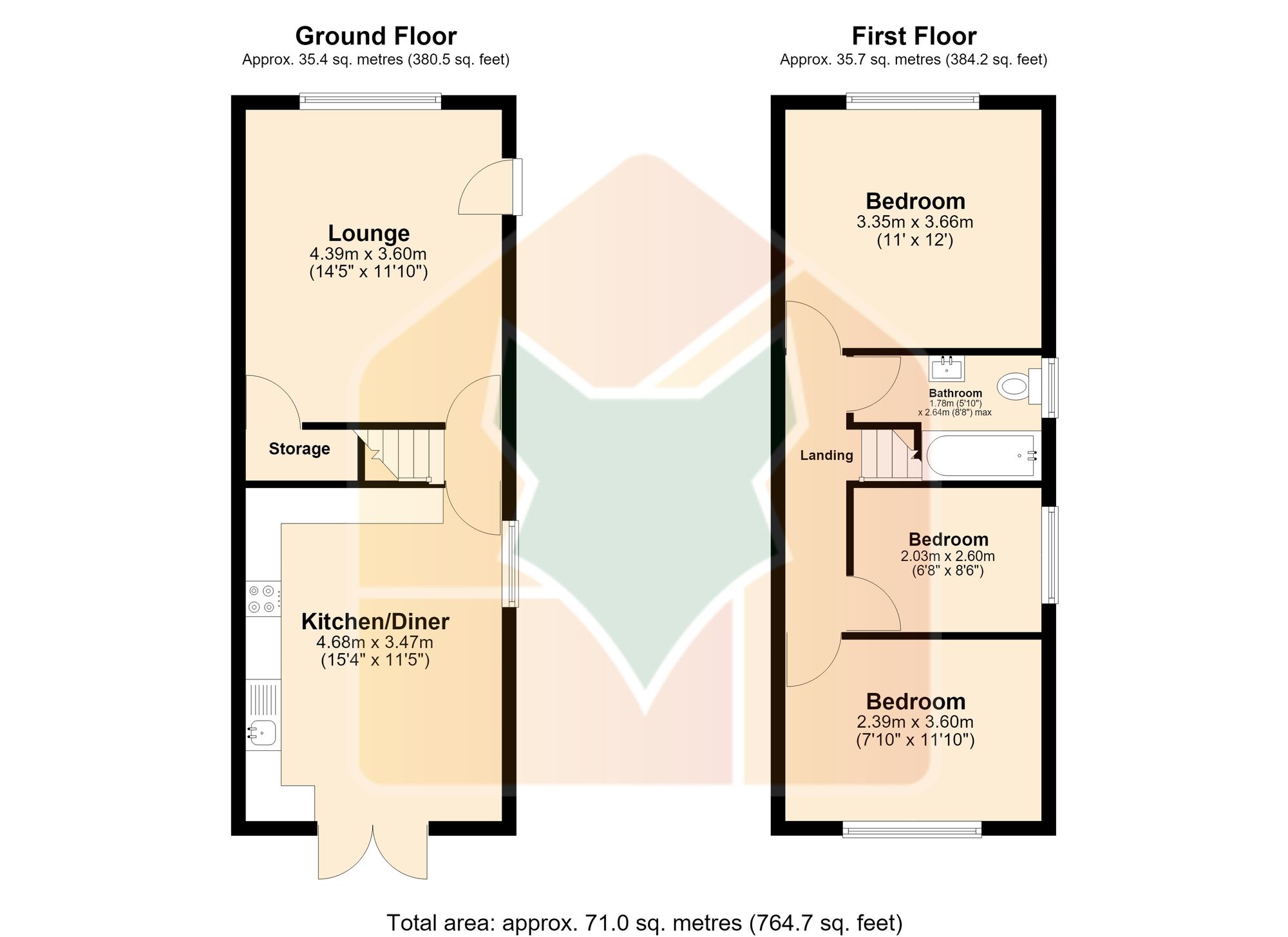 8 Back Street, Gainsborough floorplan