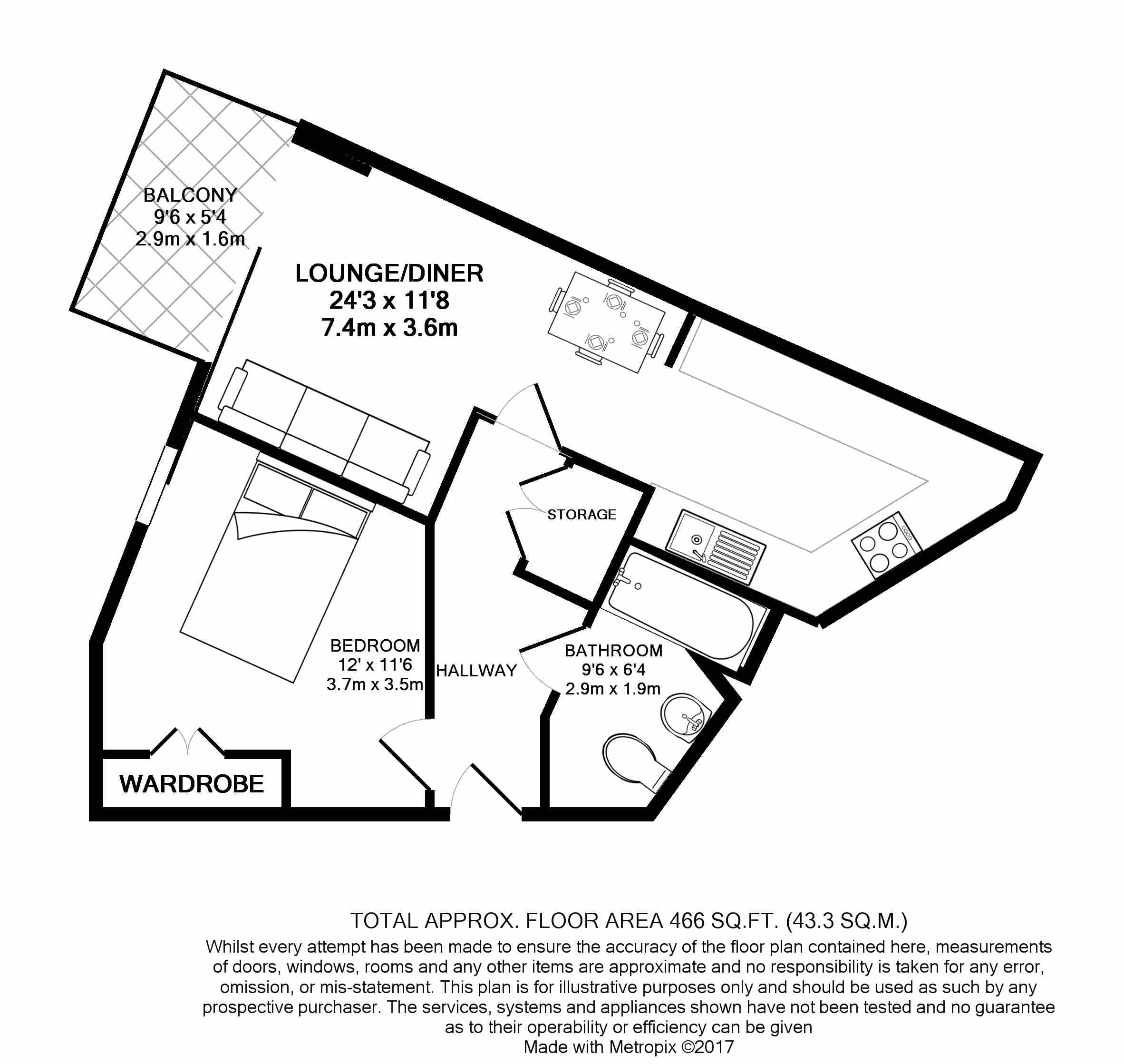 Kennington Road, London floorplan