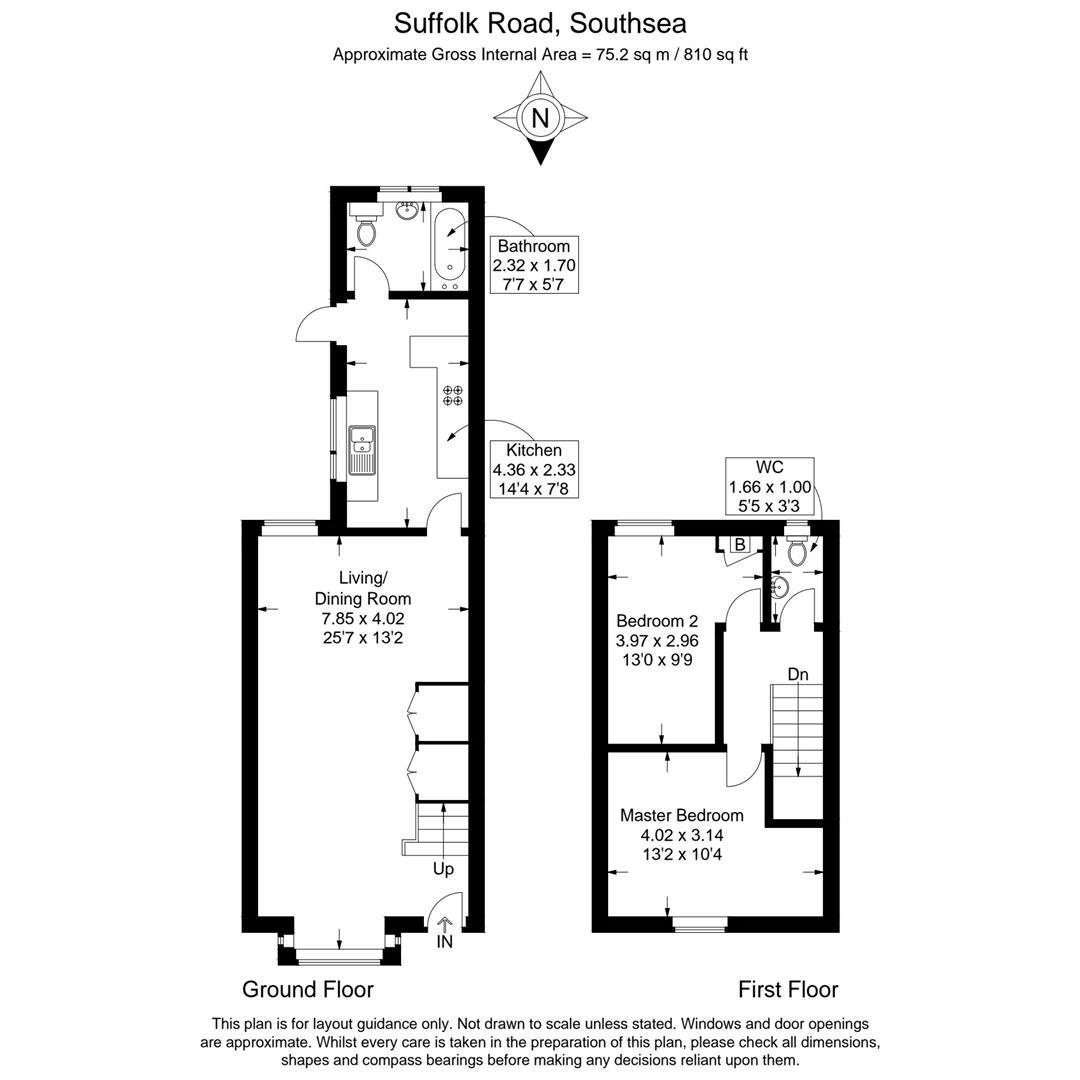 Suffolk Road, Southsea floorplan