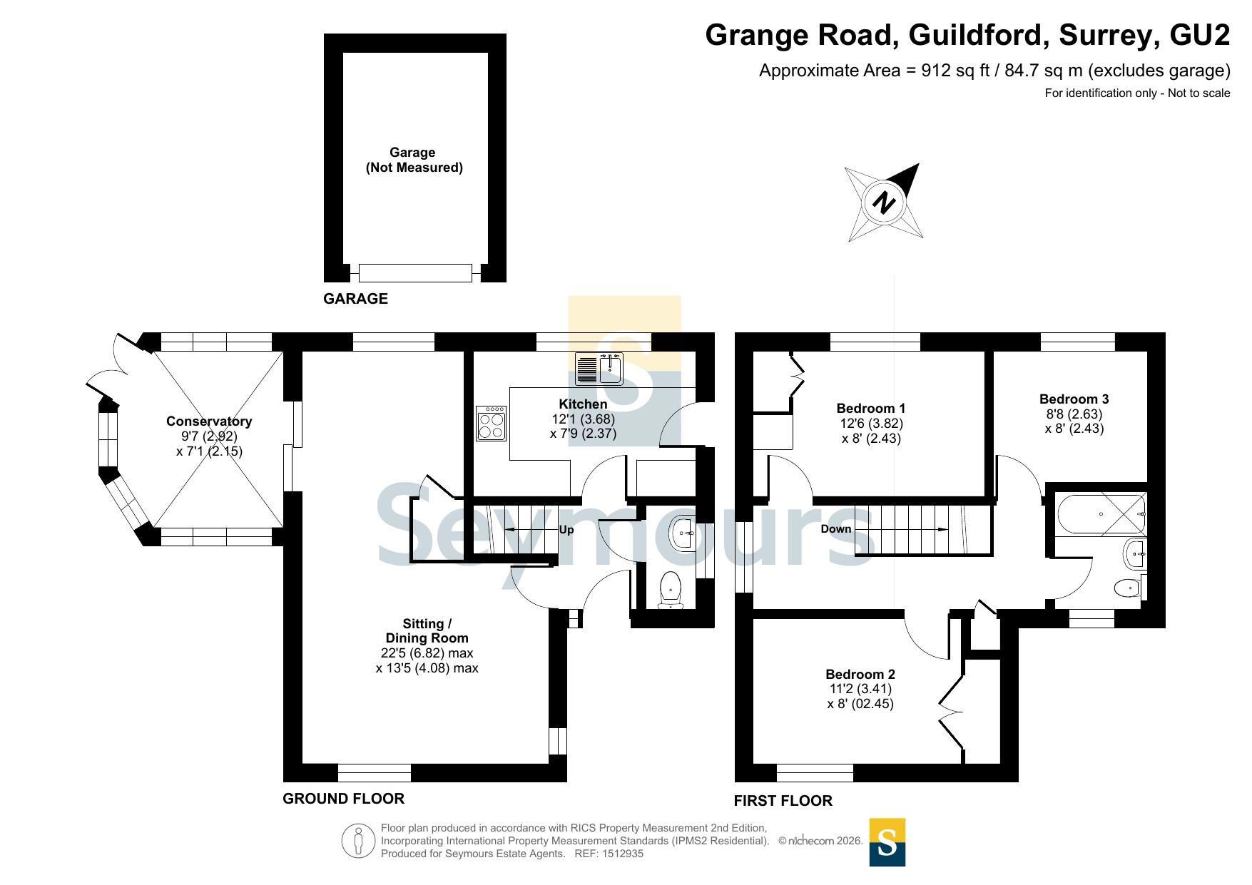 212, Grange Road, Surrey floorplan
