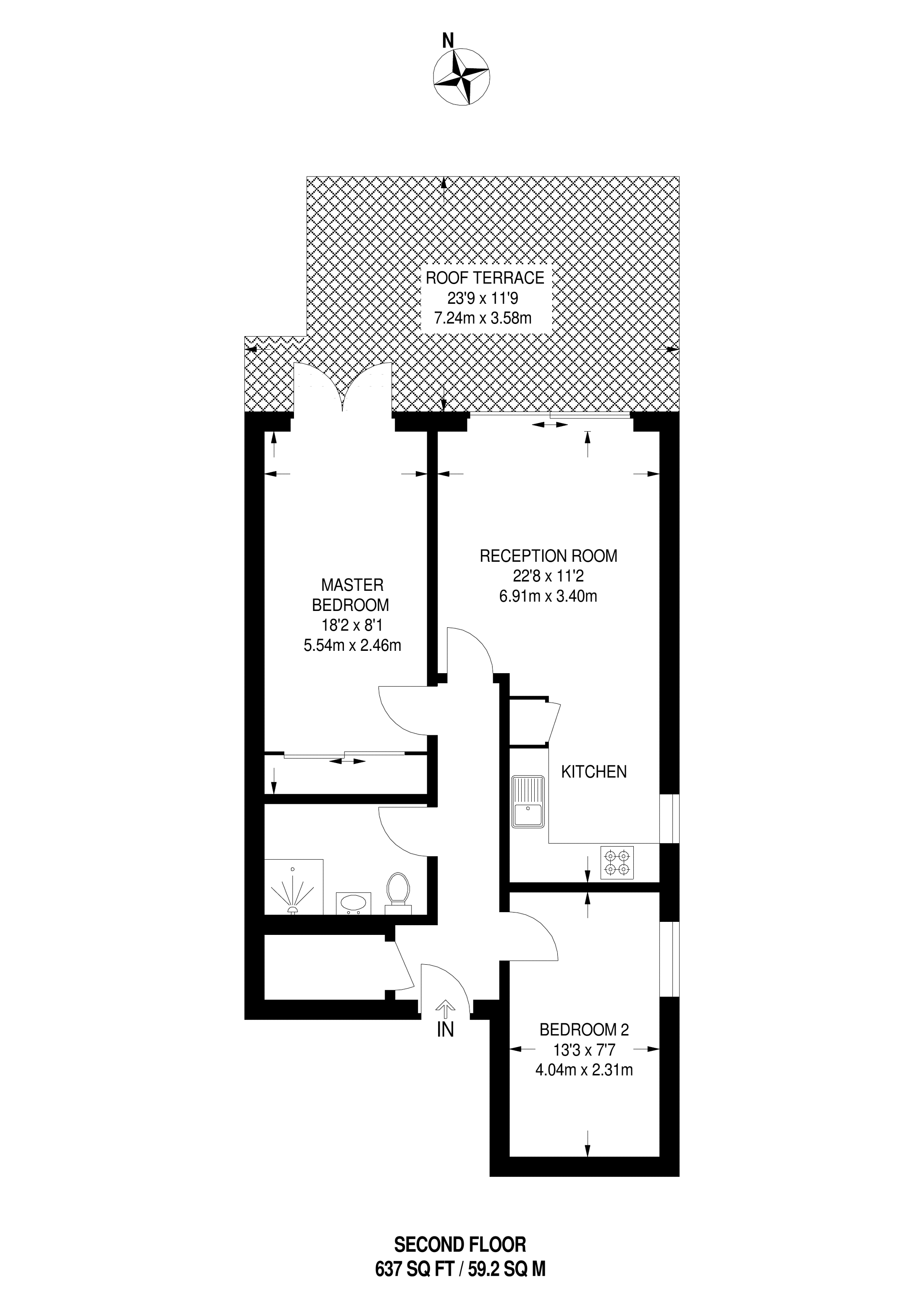 2 Bedrooms Flat to rent in King's Road, Wimbledon SW19