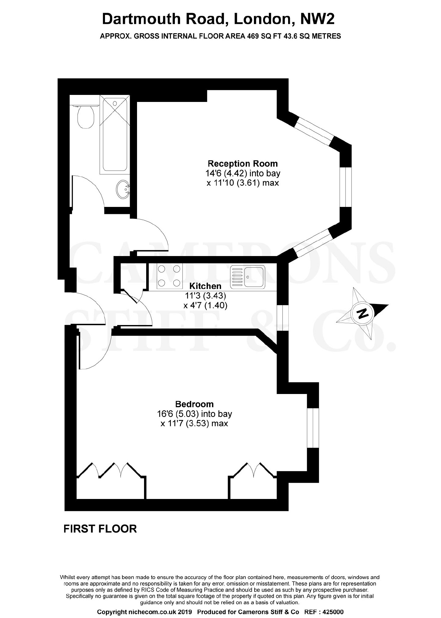 1 Bedrooms Flat to rent in Dartmouth Road, Mapesbury Conservation Area, London NW2