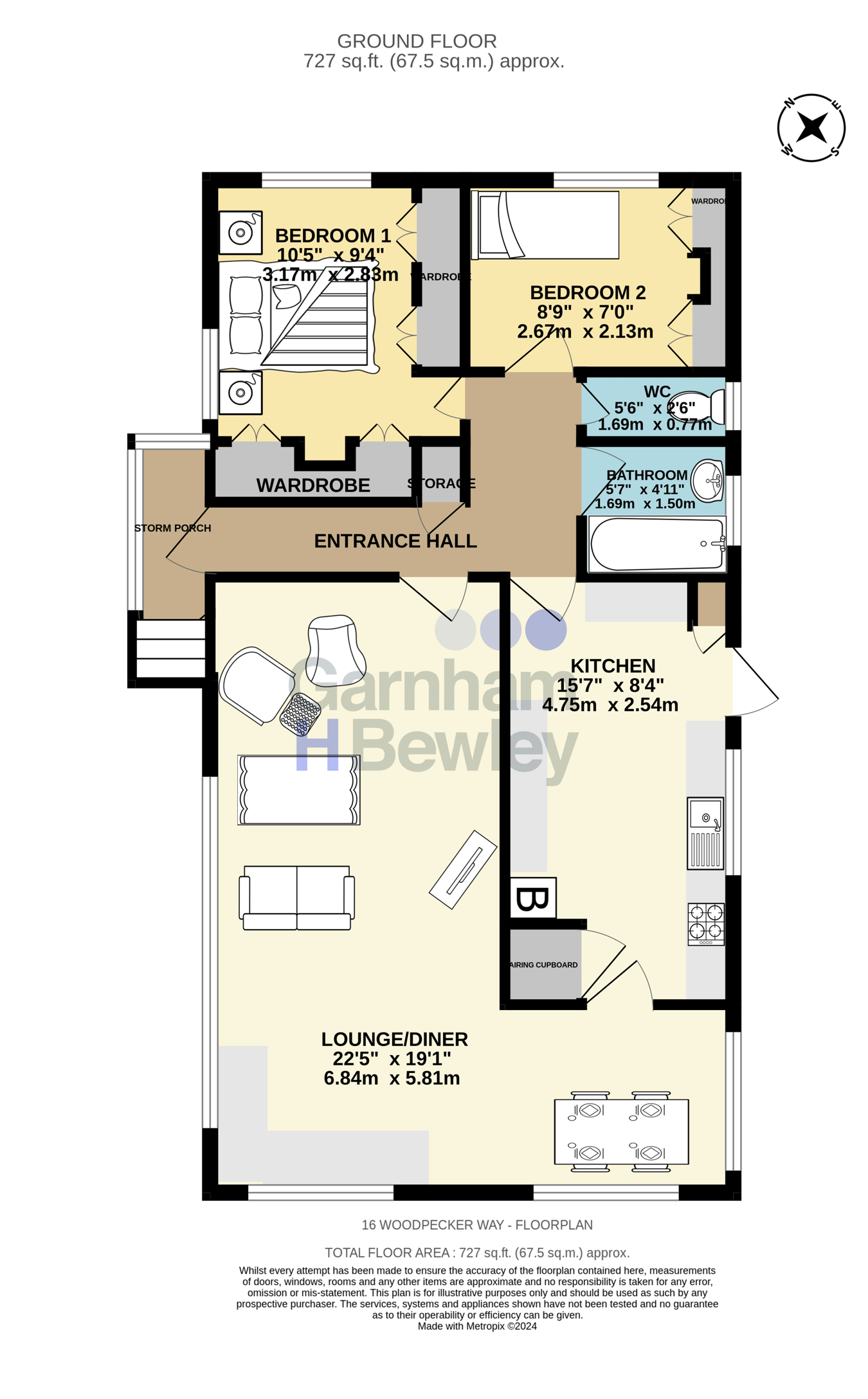 16 Woodpecker Way, Turners Hill Park, Crawley floorplan