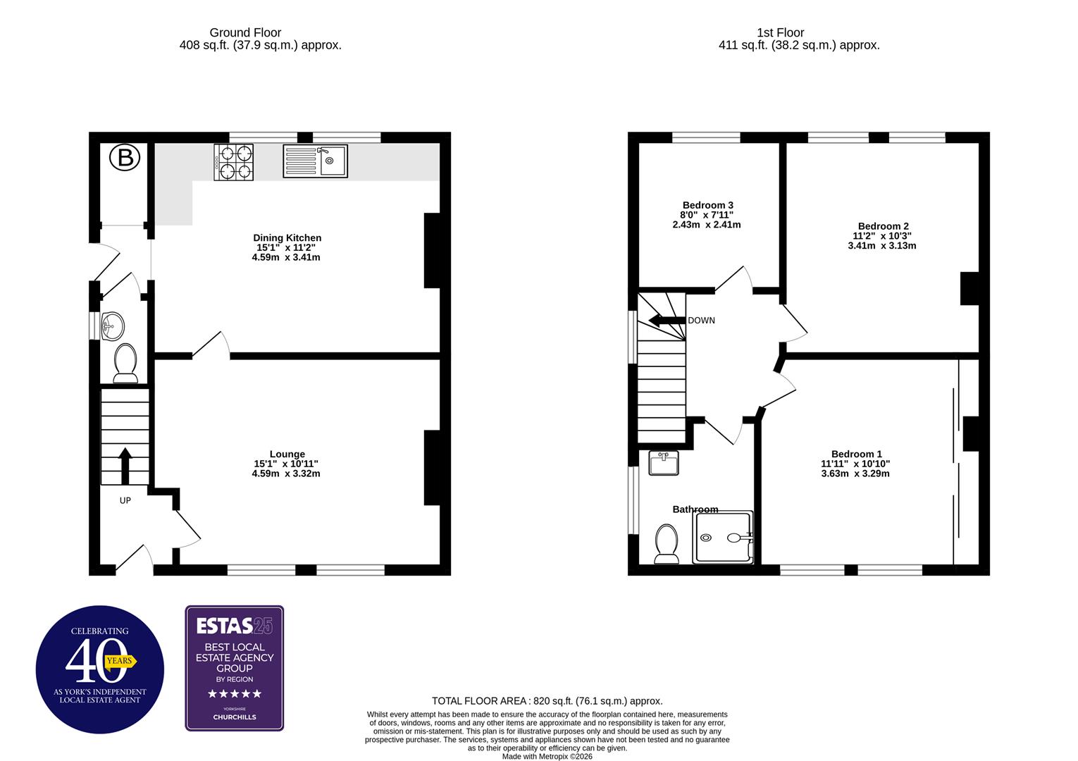 33, Wycliffe Avenue, York floorplan