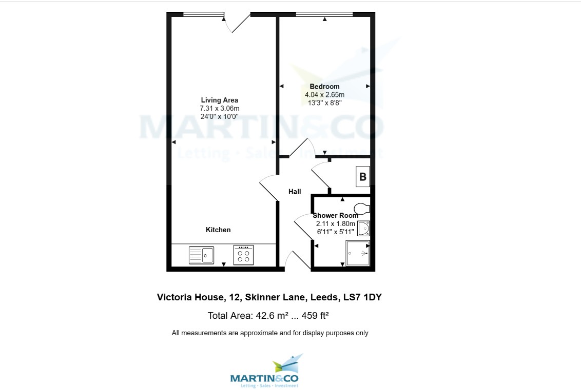Flat 708, Victoria House,, 12 Skinner Lane, Leeds floorplan