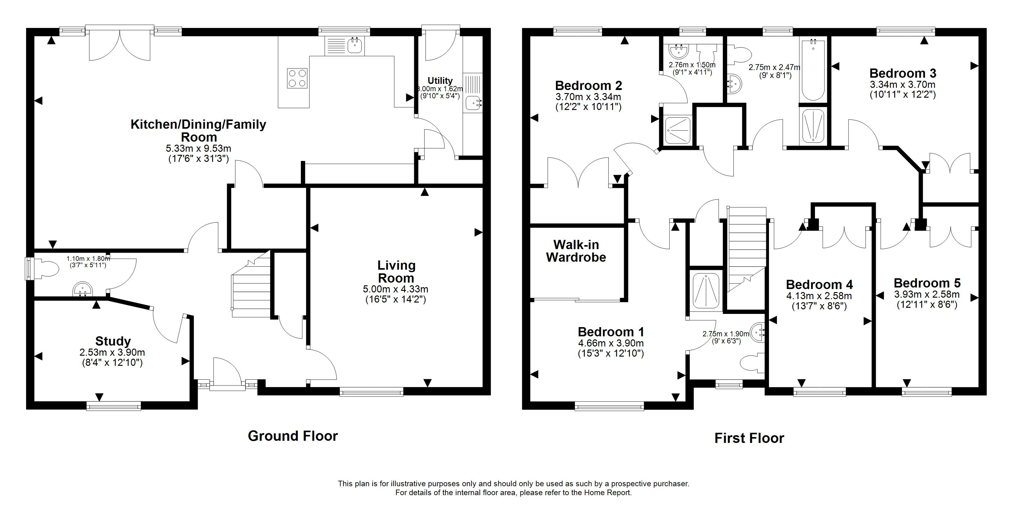 Plot 63 The Longstone, Roseberry Park, Tranent floorplan