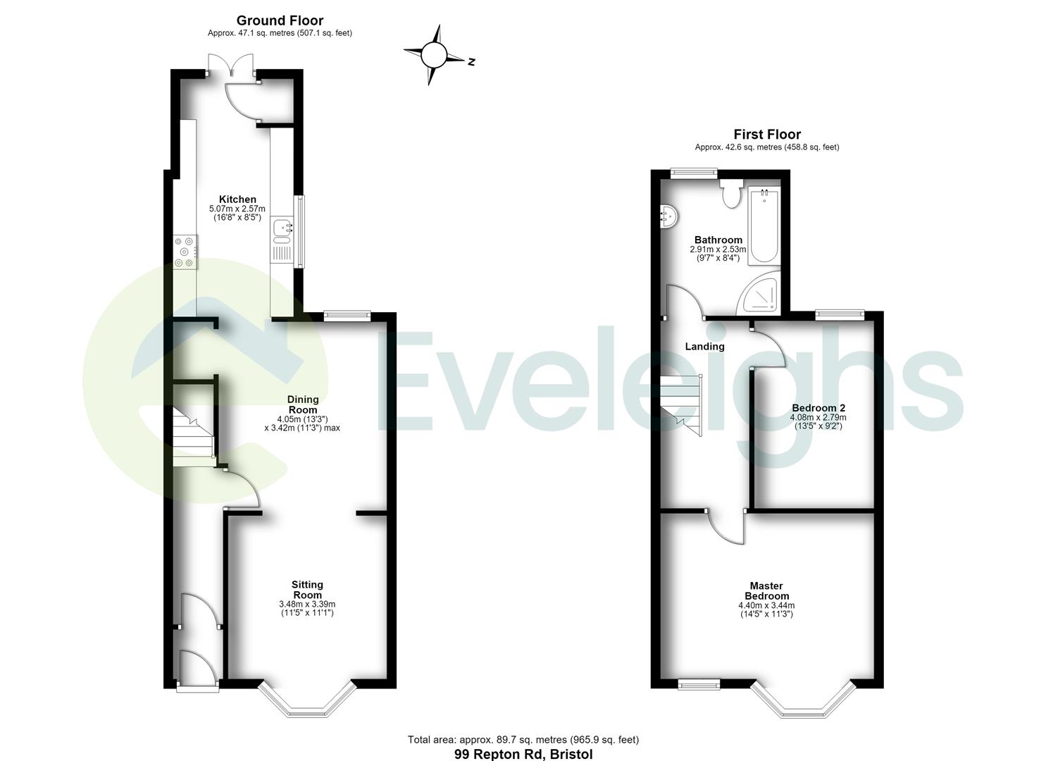 99, Repton Road, Bristol floorplan