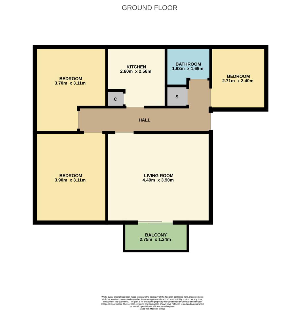 2/1, 1, Denhead Crescent, Dundee floorplan