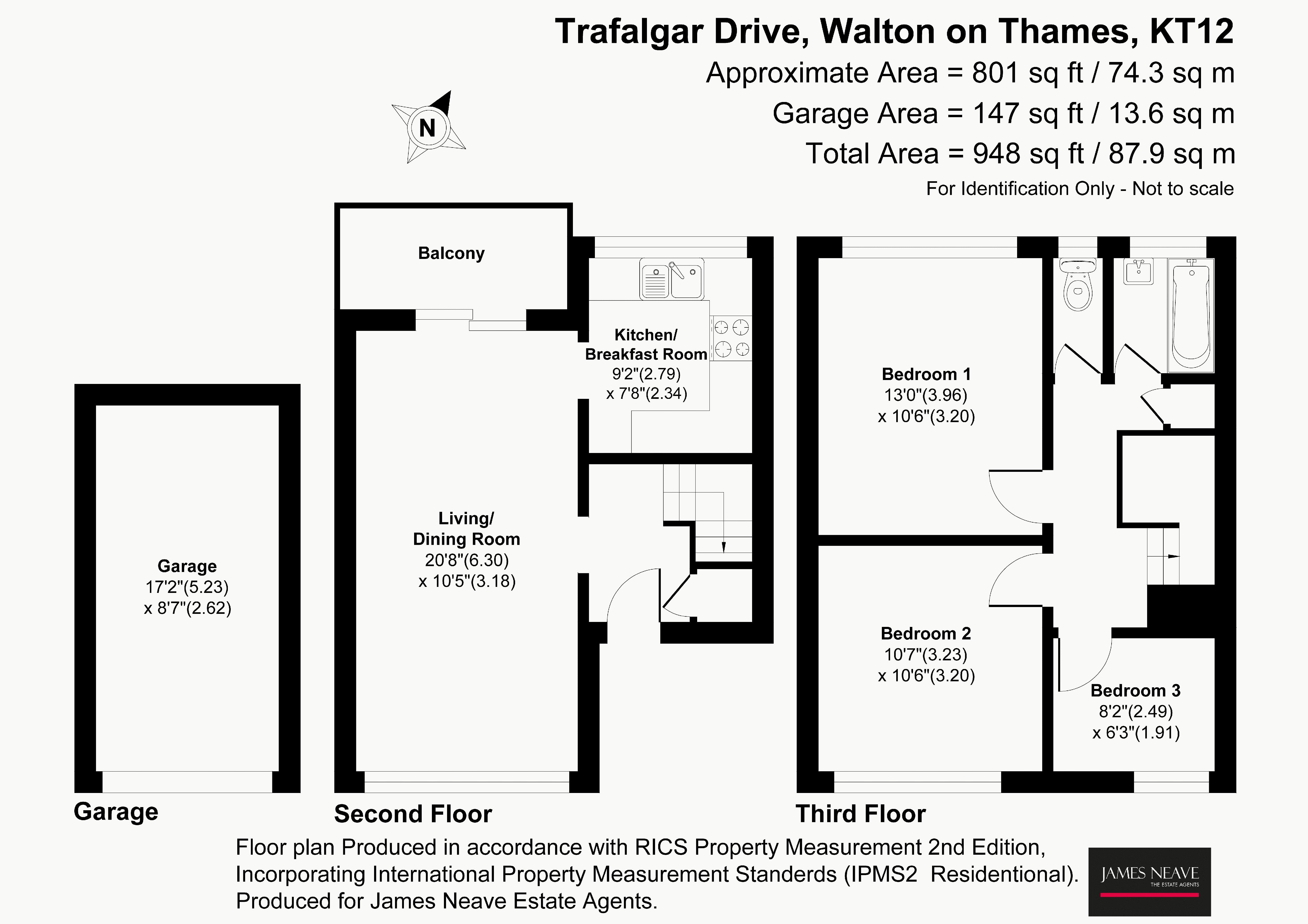 56, Trafalgar Drive, Walton-On-Thames floorplan