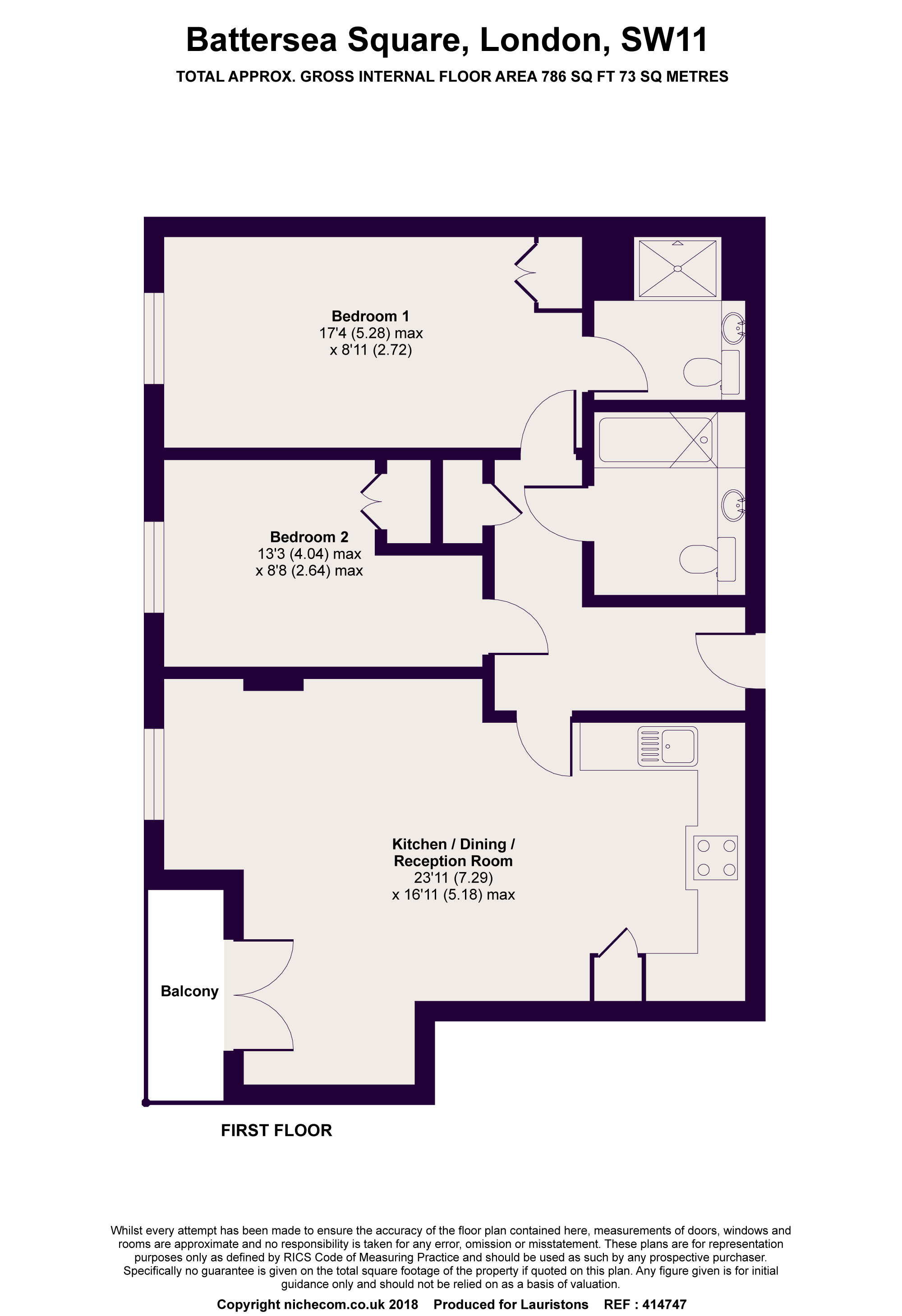 2 Bedrooms Flat for sale in Battersea Square, London SW11