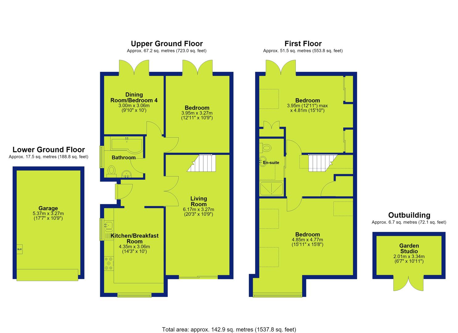 5, Berkeley Avenue, Nottingham floorplan