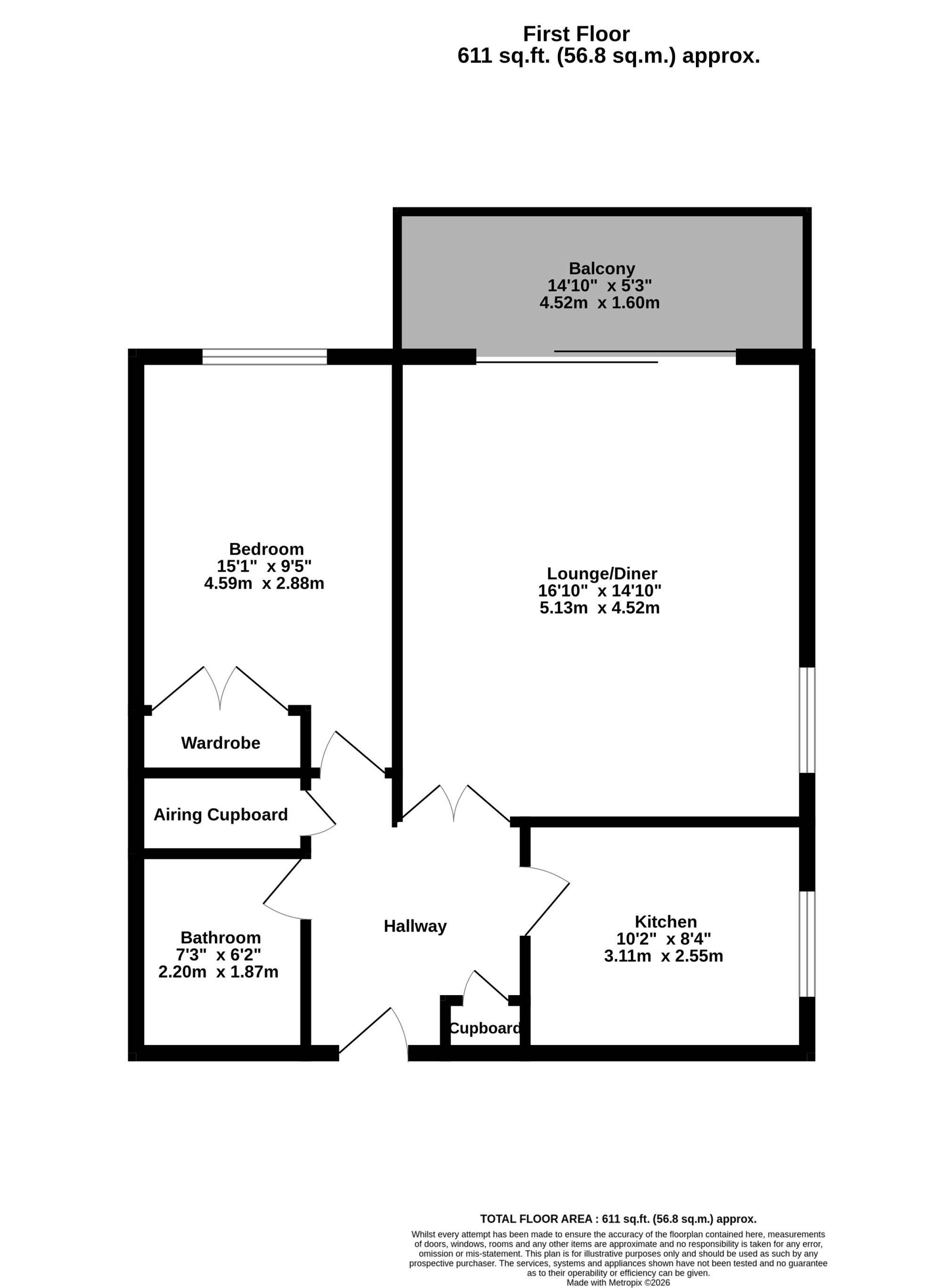 Flat 11 Shelbourne Place,, Park Road, Beckenham floorplan
