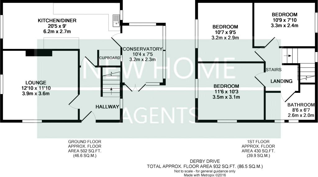 30, Derby Drive, Consett floorplan