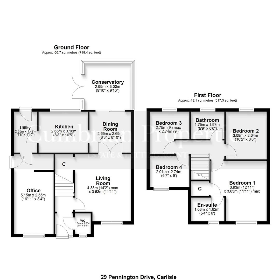 29, Pennington Drive, Carlisle floorplan