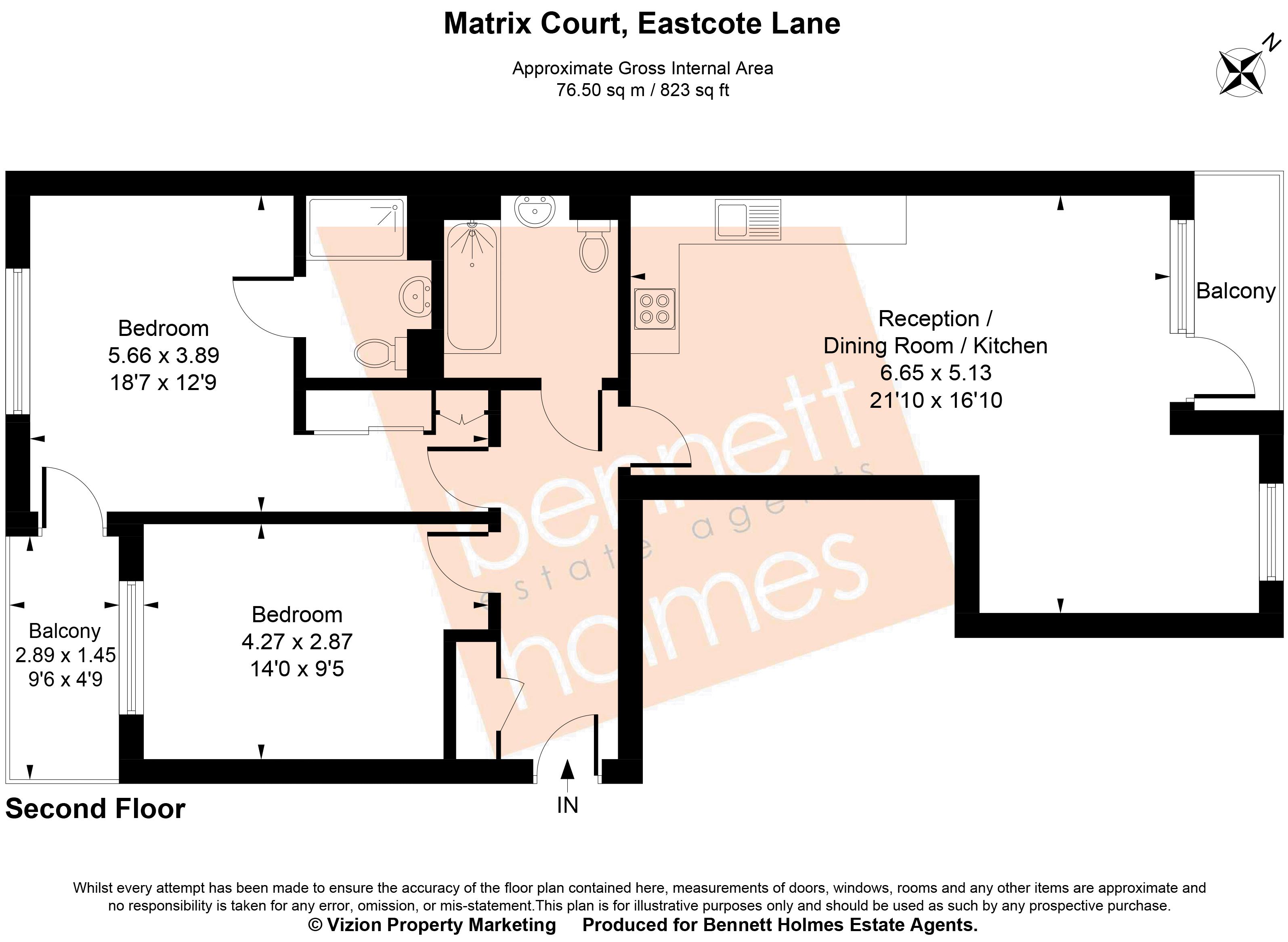 8 Matrix Court, 178 Eastcote Lane, Harrow floorplan