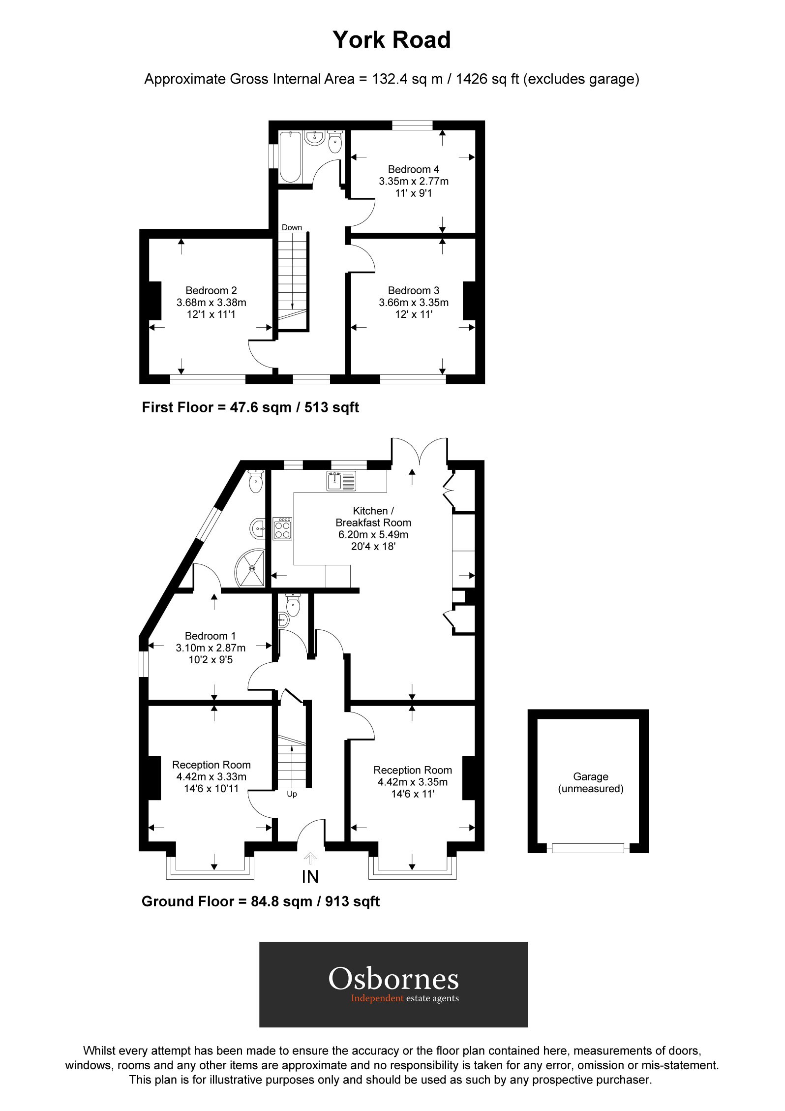 18, York Road, Farnborough floorplan