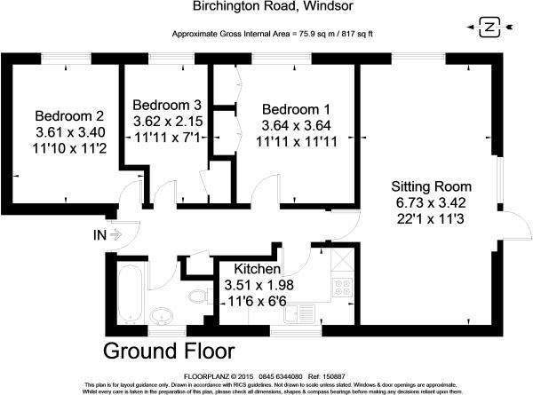 25 Cedar Court, Birchington Road, Windsor floorplan