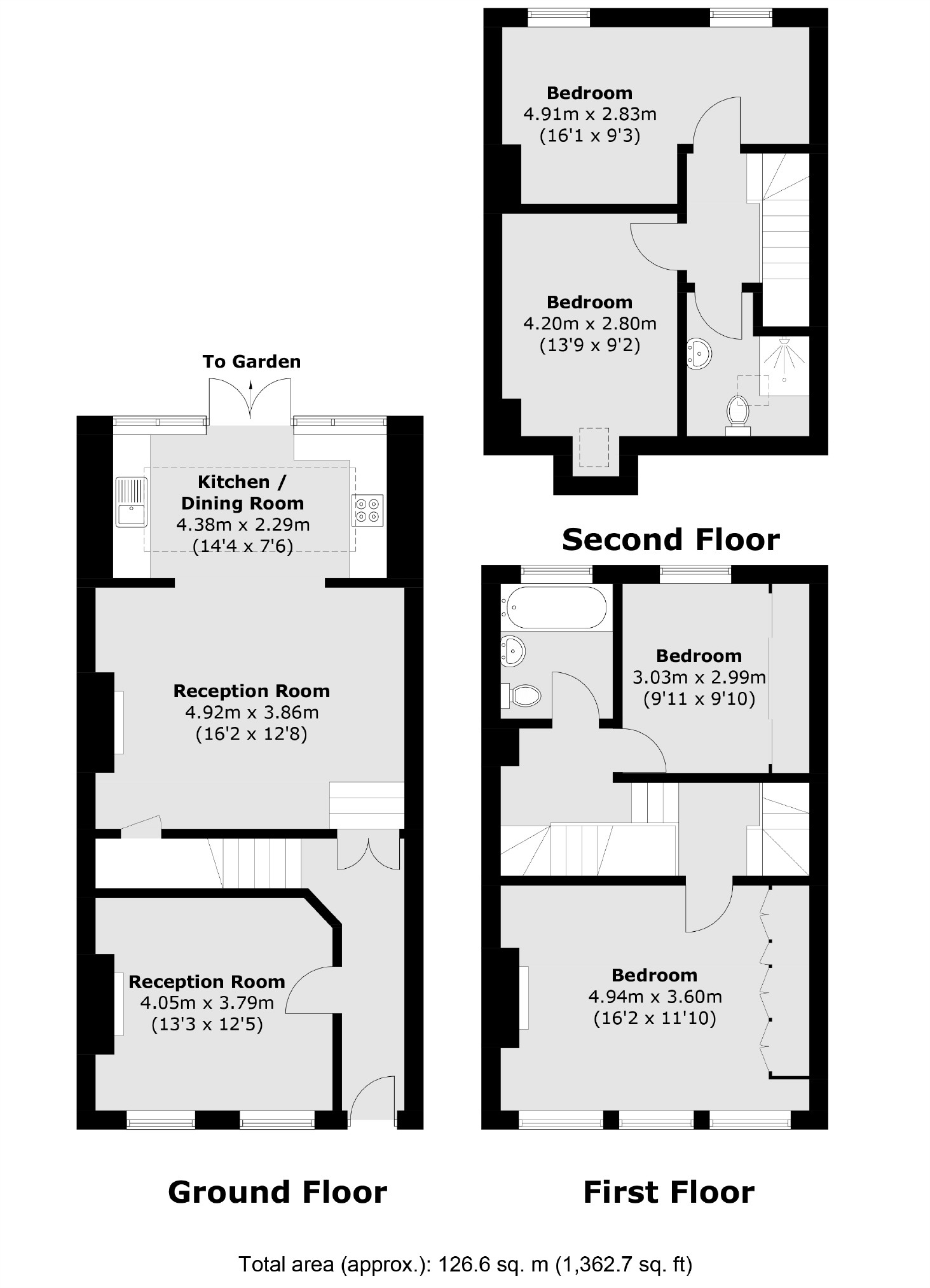 161, Ravenslea Road, London floorplan