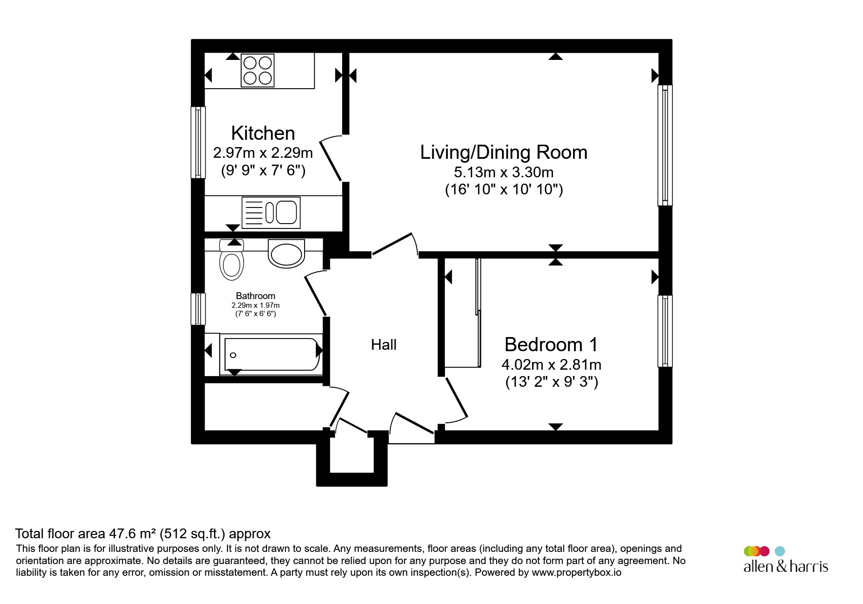 2/2, 24, St. Ninian Terrace, Glasgow floorplan