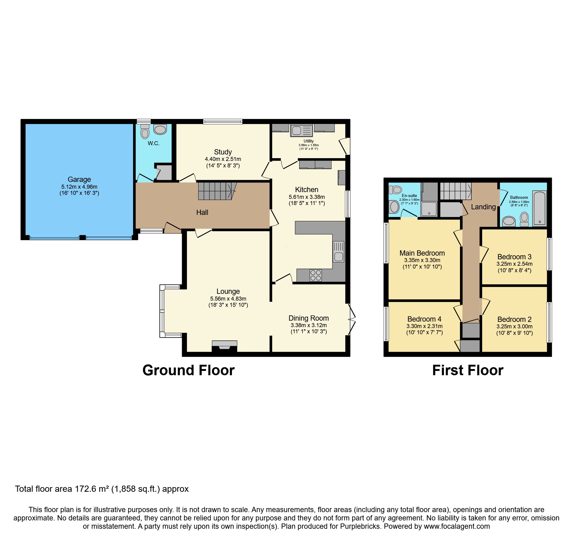 16, Troutbeck Close, Peterborough floorplan