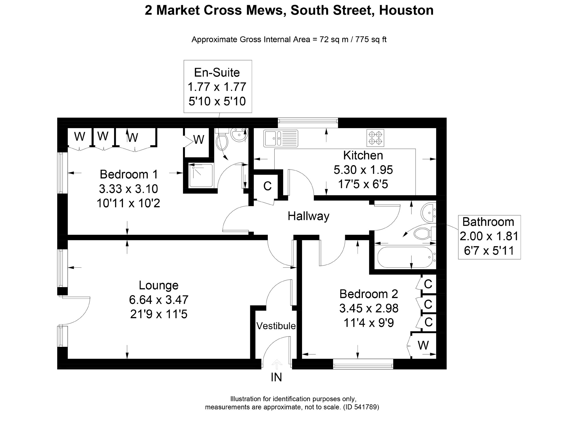 2 Bedrooms Flat for sale in South Street, Houston, Johnstone PA6