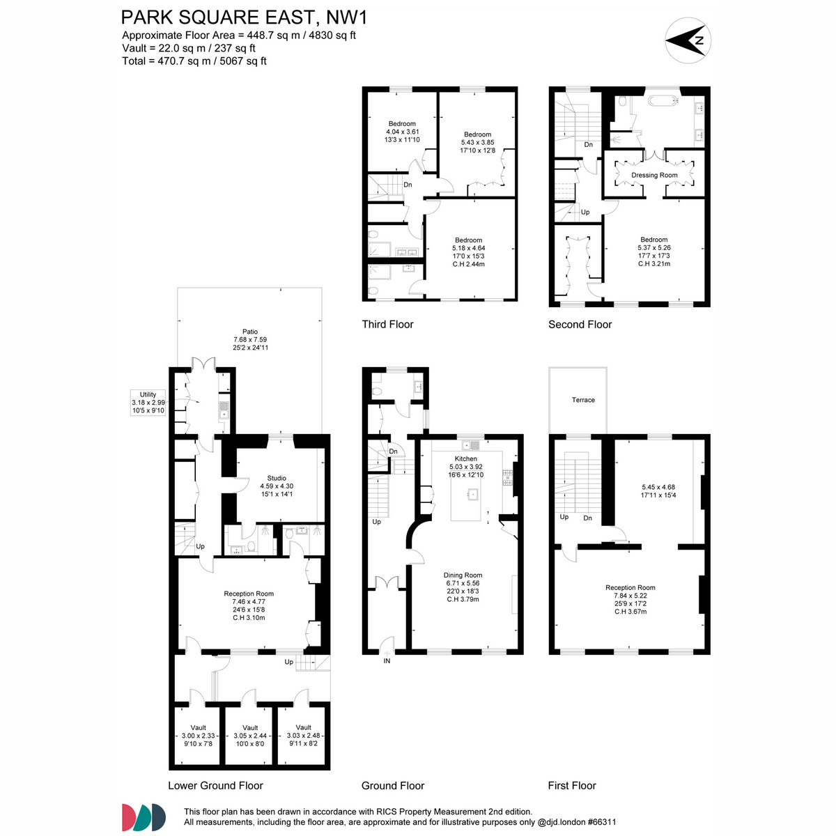 23, Park Square East, London floorplan