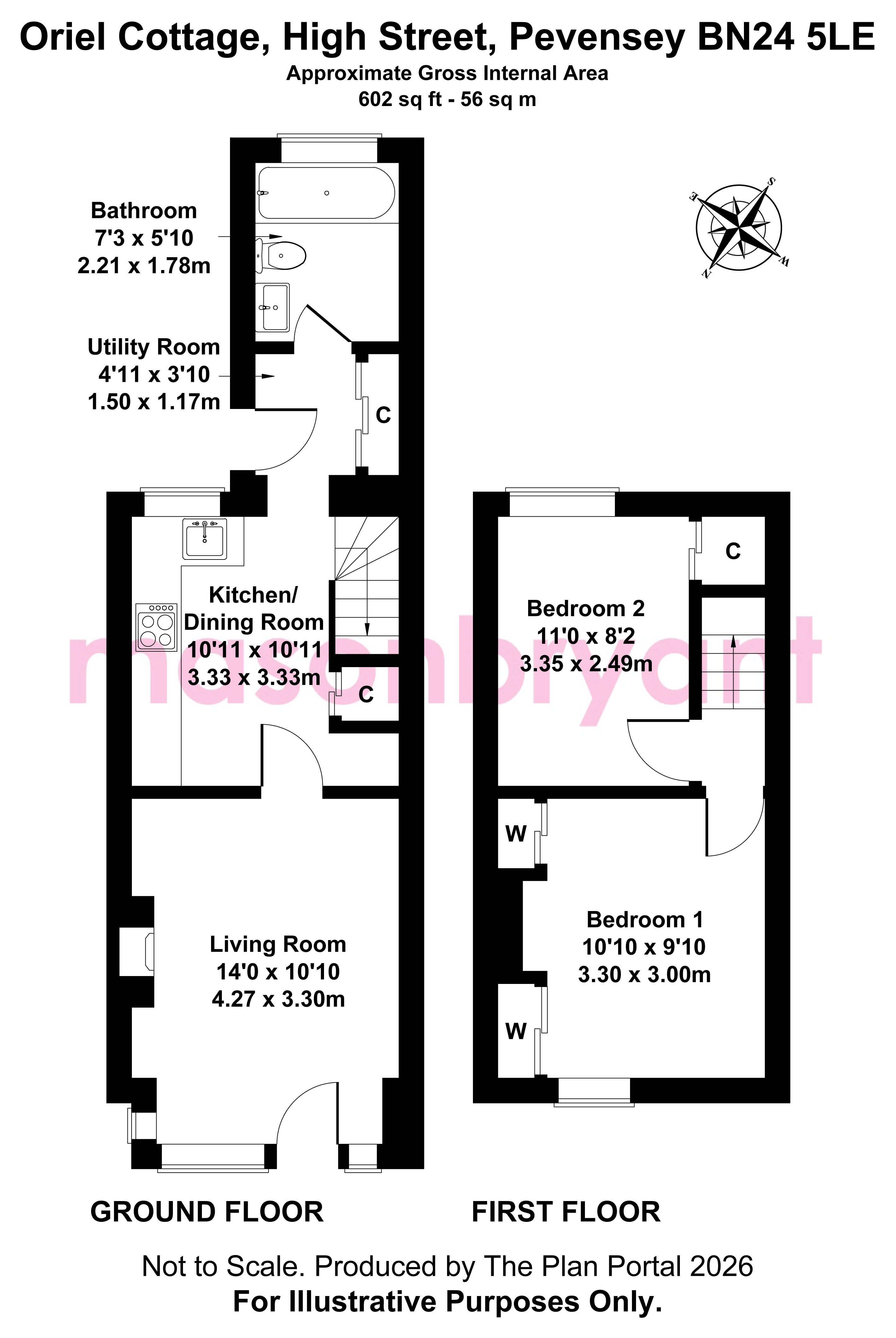 Oriel Cottage, High Street, Pevensey floorplan