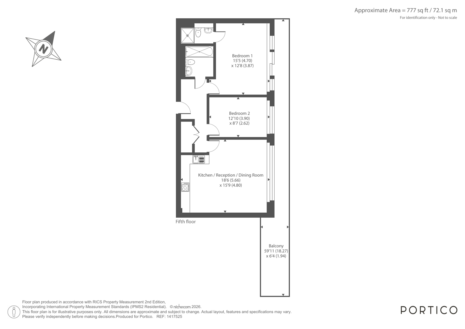Flat 58, Ammonite House,, Flint Close, London floorplan