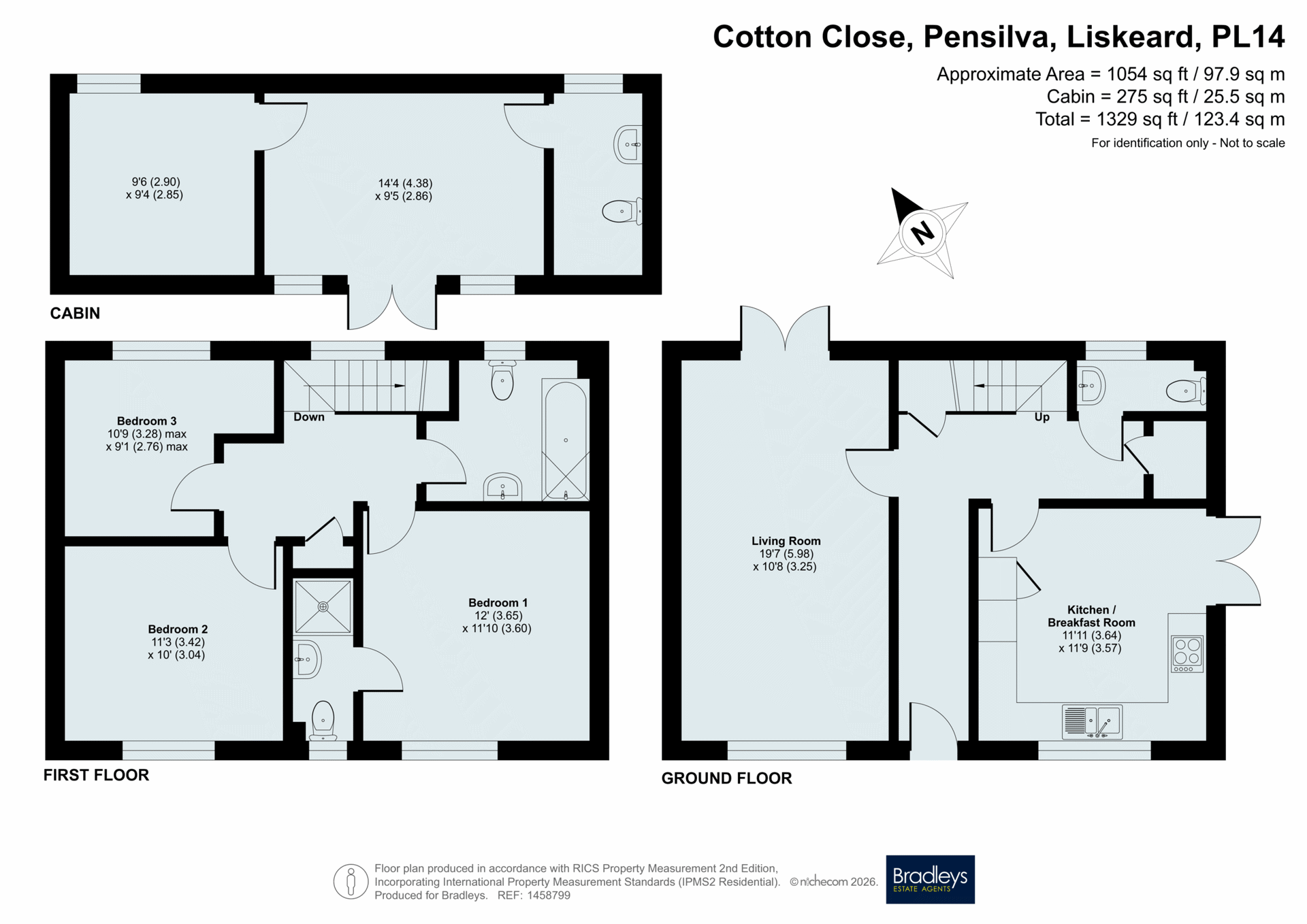17 Cotton Close, Pensilva Liskeard Cornwall, Liskeard floorplan