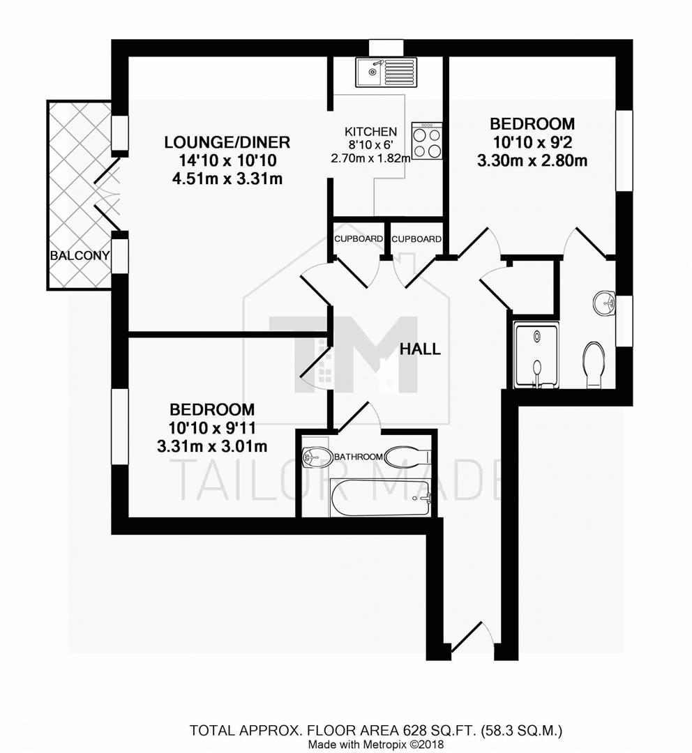 82, Philmont Court, Coventry floorplan
