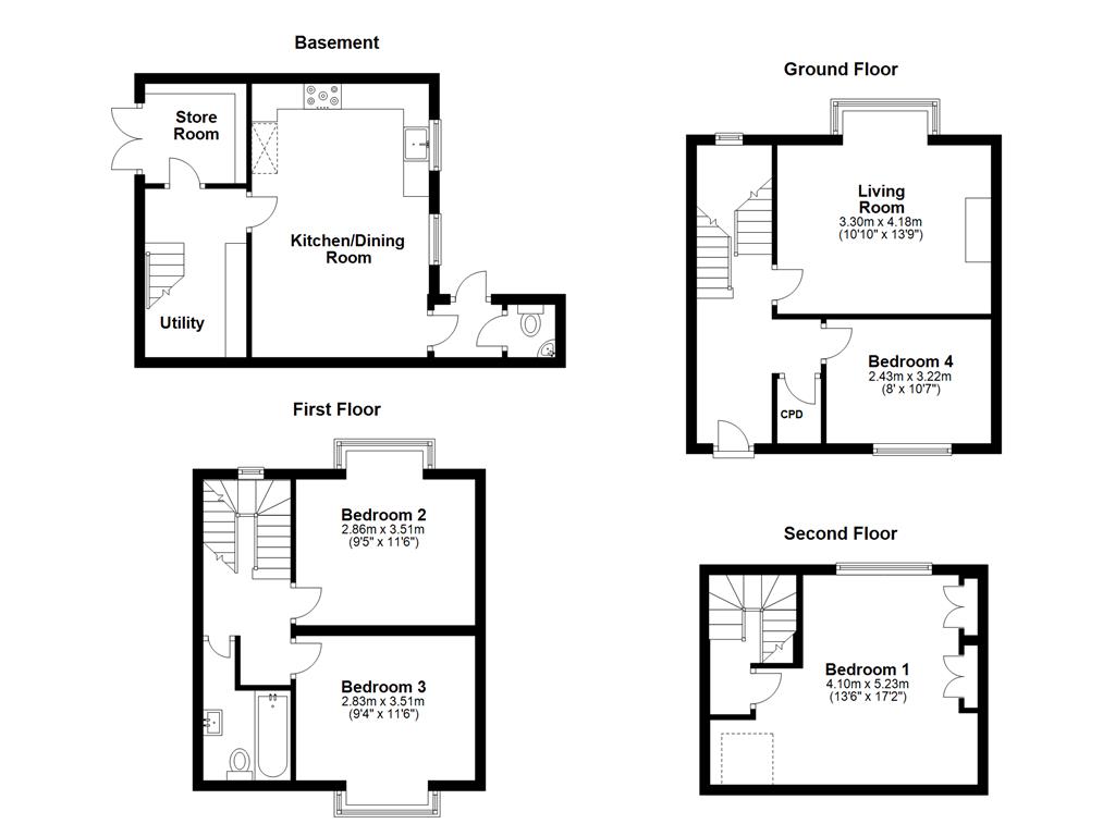 4 Bedrooms End terrace house to rent in Osborne Road, Brighton BN1