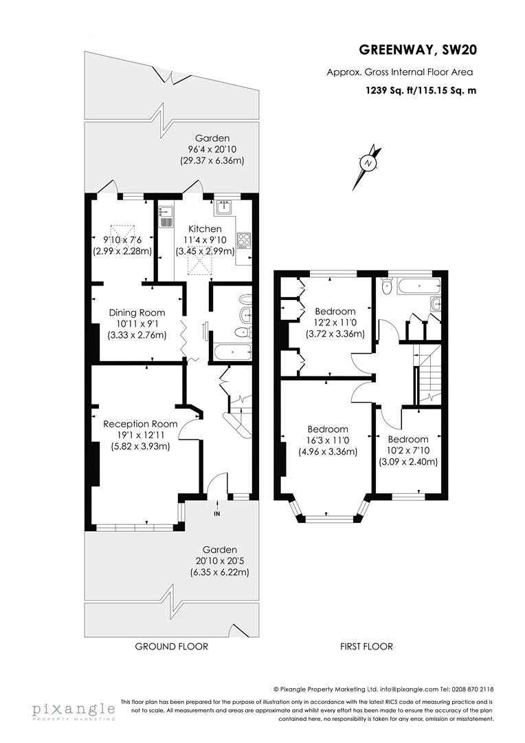 72, Greenway, Raynes Park floorplan