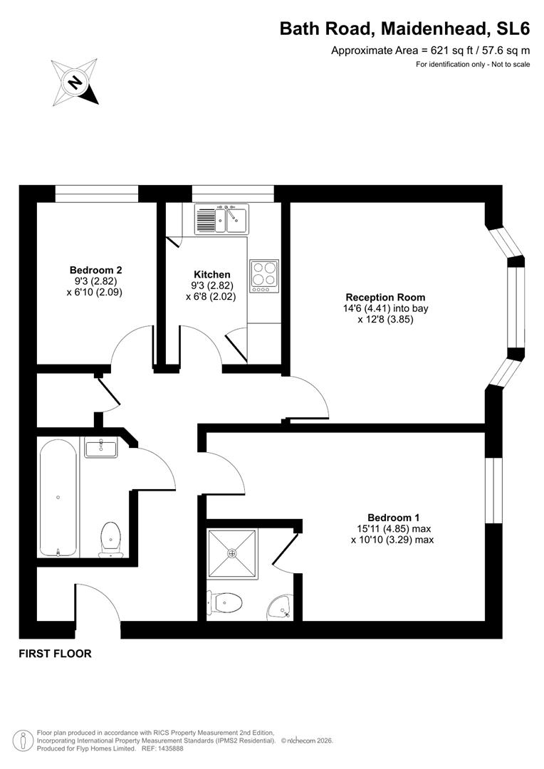 Flat 7 Regents Place, 48, Bath Road, Maidenhead floorplan