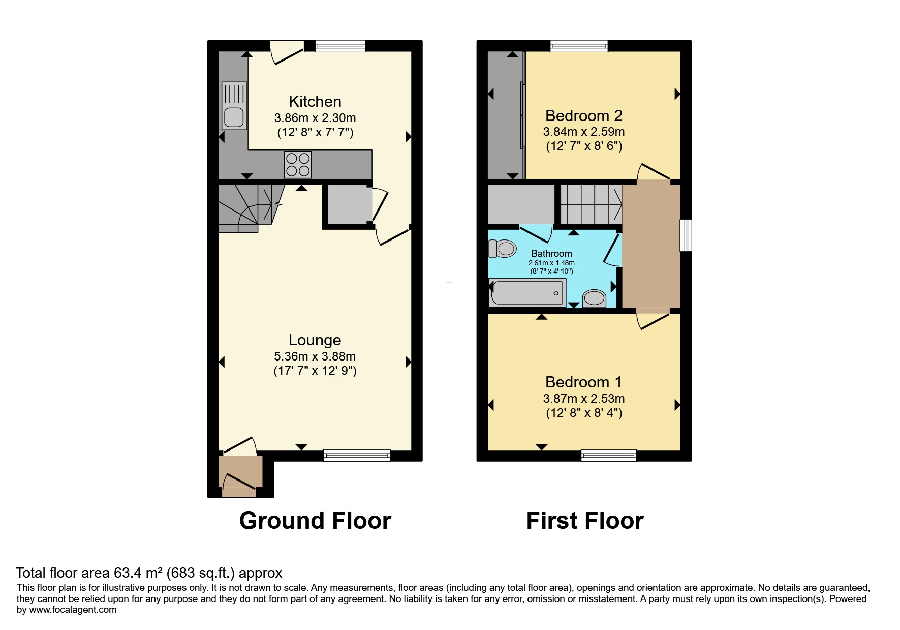 24, Hall Close, Mansfield floorplan