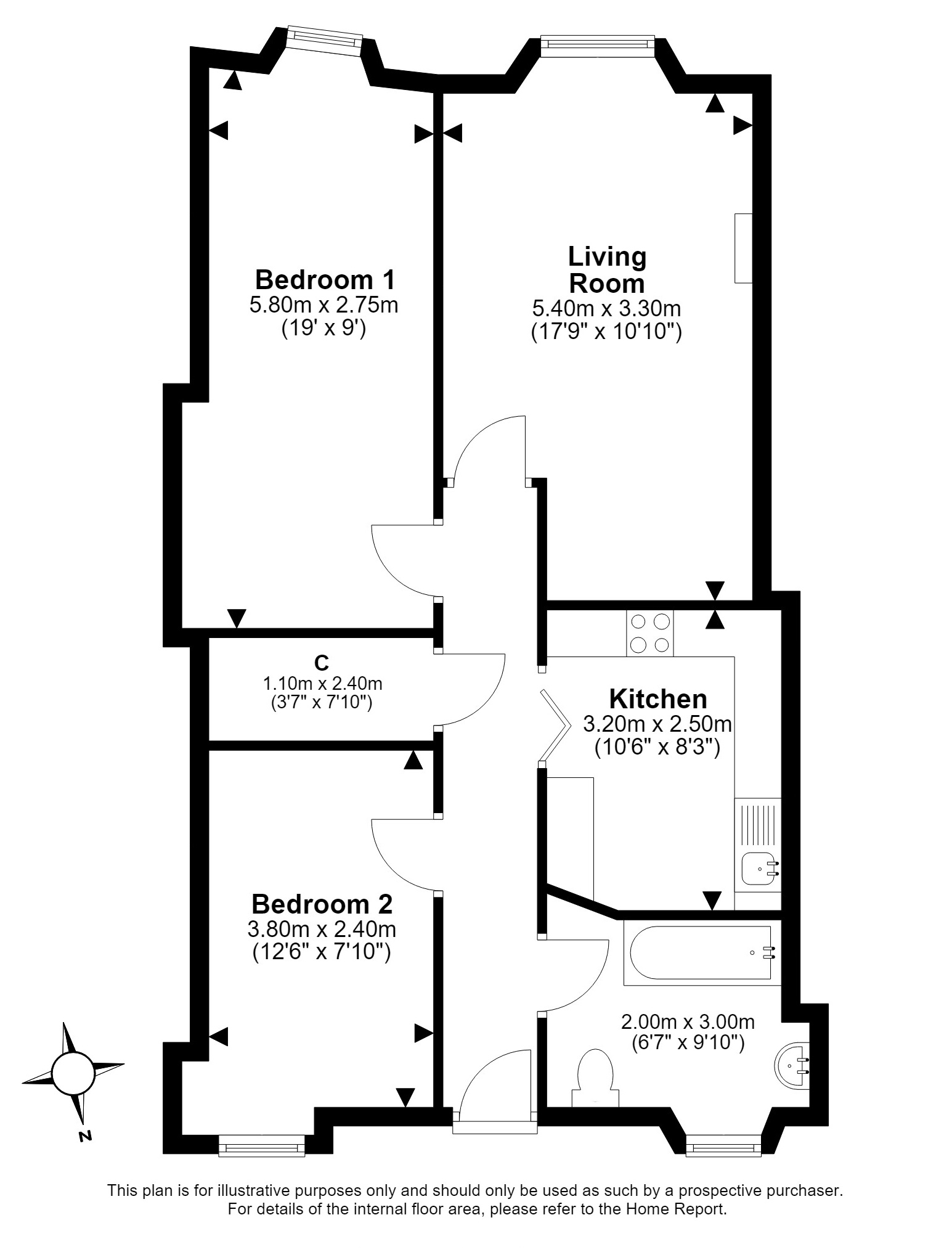 114/3, Portobello High Street, Portobello, Edinburgh floorplan