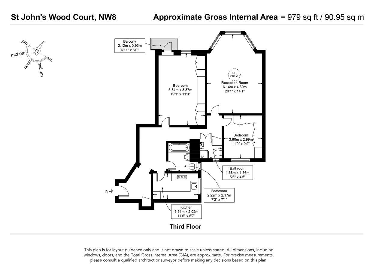 Flat 66, St John's Wood Court, St John's Wood Road, St John's Wood floorplan