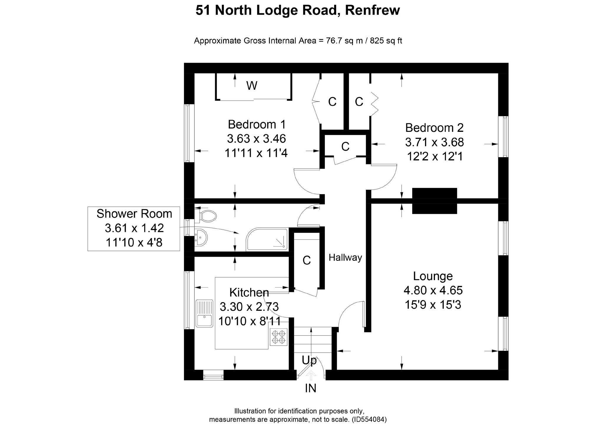 2 Bedrooms Flat for sale in North Lodge Road, Renfrew PA4