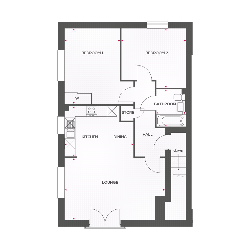 Plot 66 Mead Fields, 28, Plot 66 - The Oakmere,, Somerset floorplan
