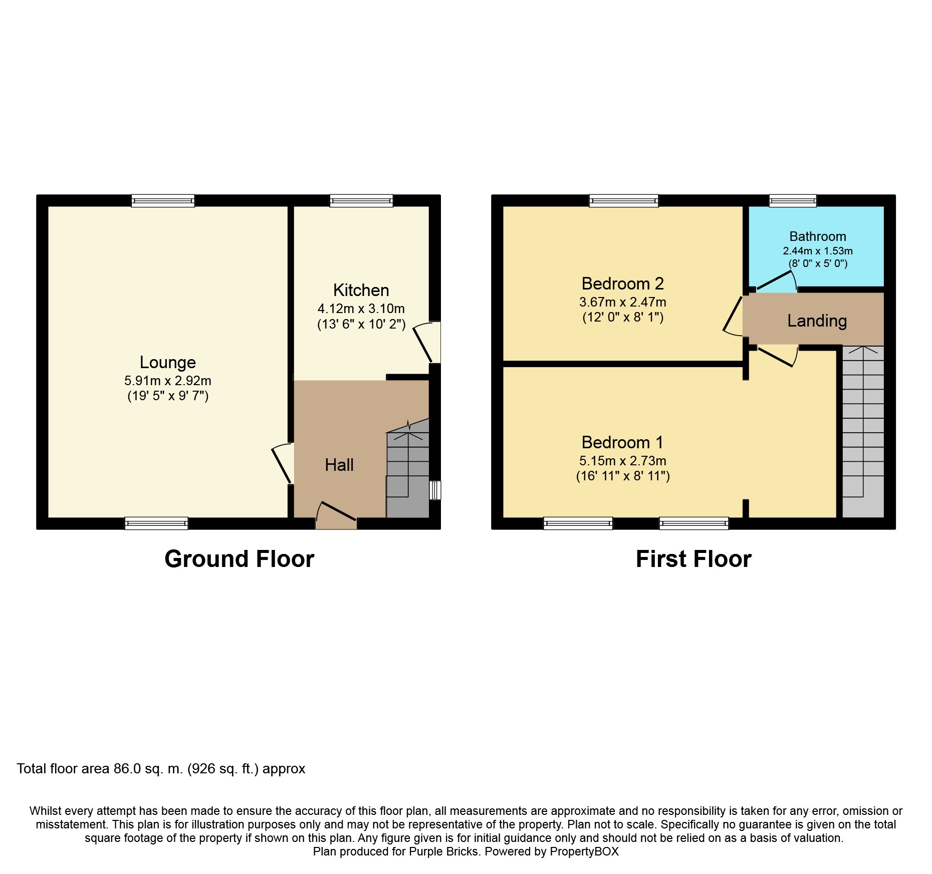 2 Bedrooms Terraced house for sale in Glen Avenue, Larkhall ML9