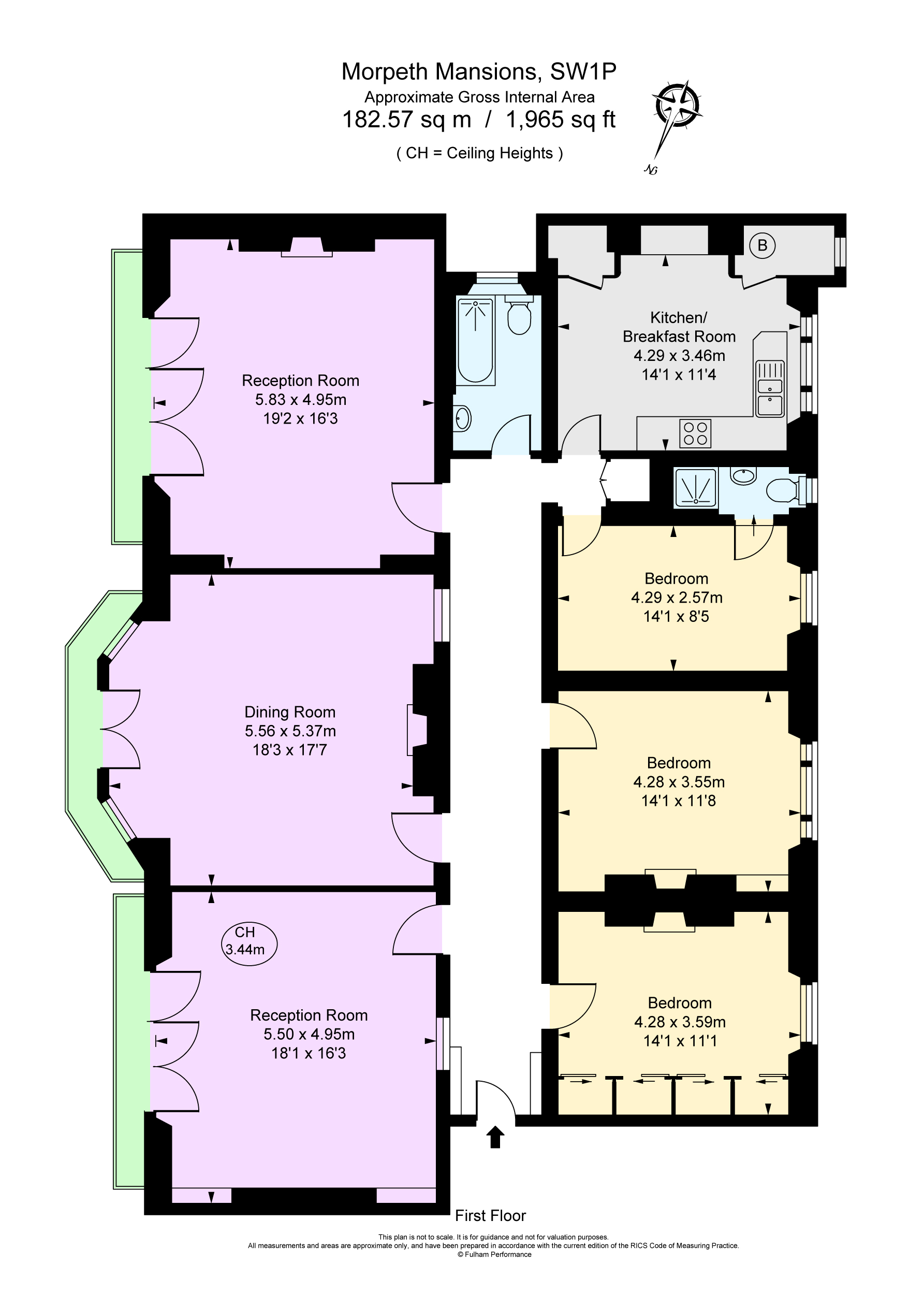Morpeth Mansions, Morpeth Terrace, London SW1P, 3 bedroom flat for sale