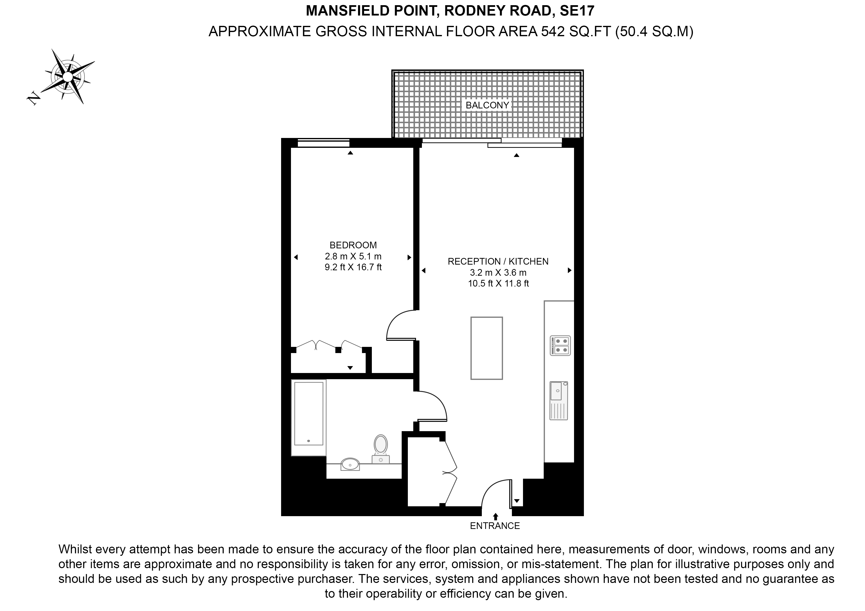 Mansfield Point, Trafalgar Place, Elephant & Castle floorplan