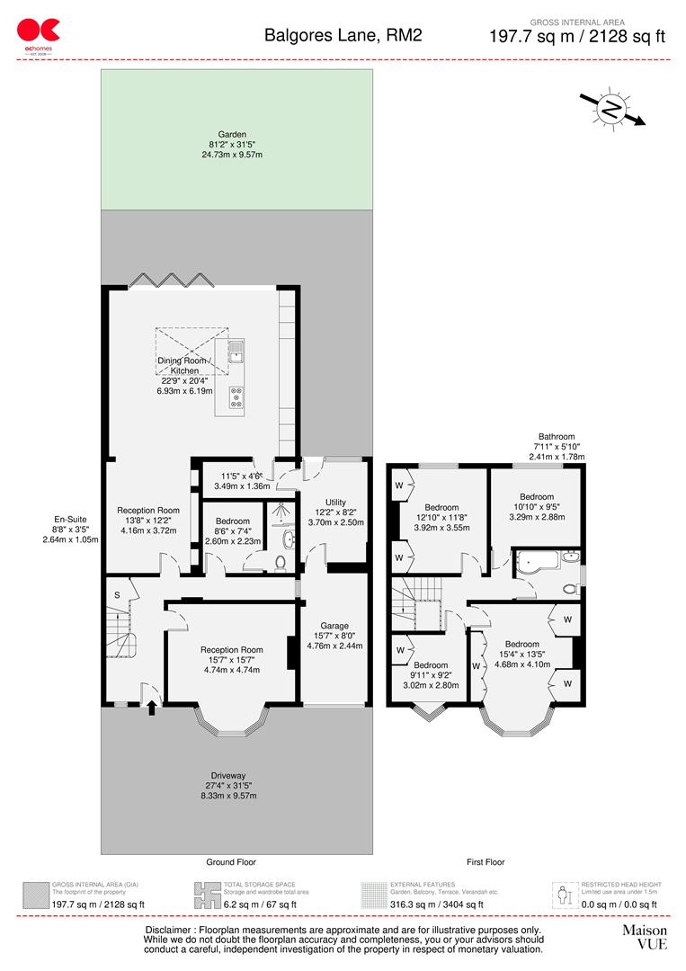 214, Balgores Lane, Gidea Park floorplan