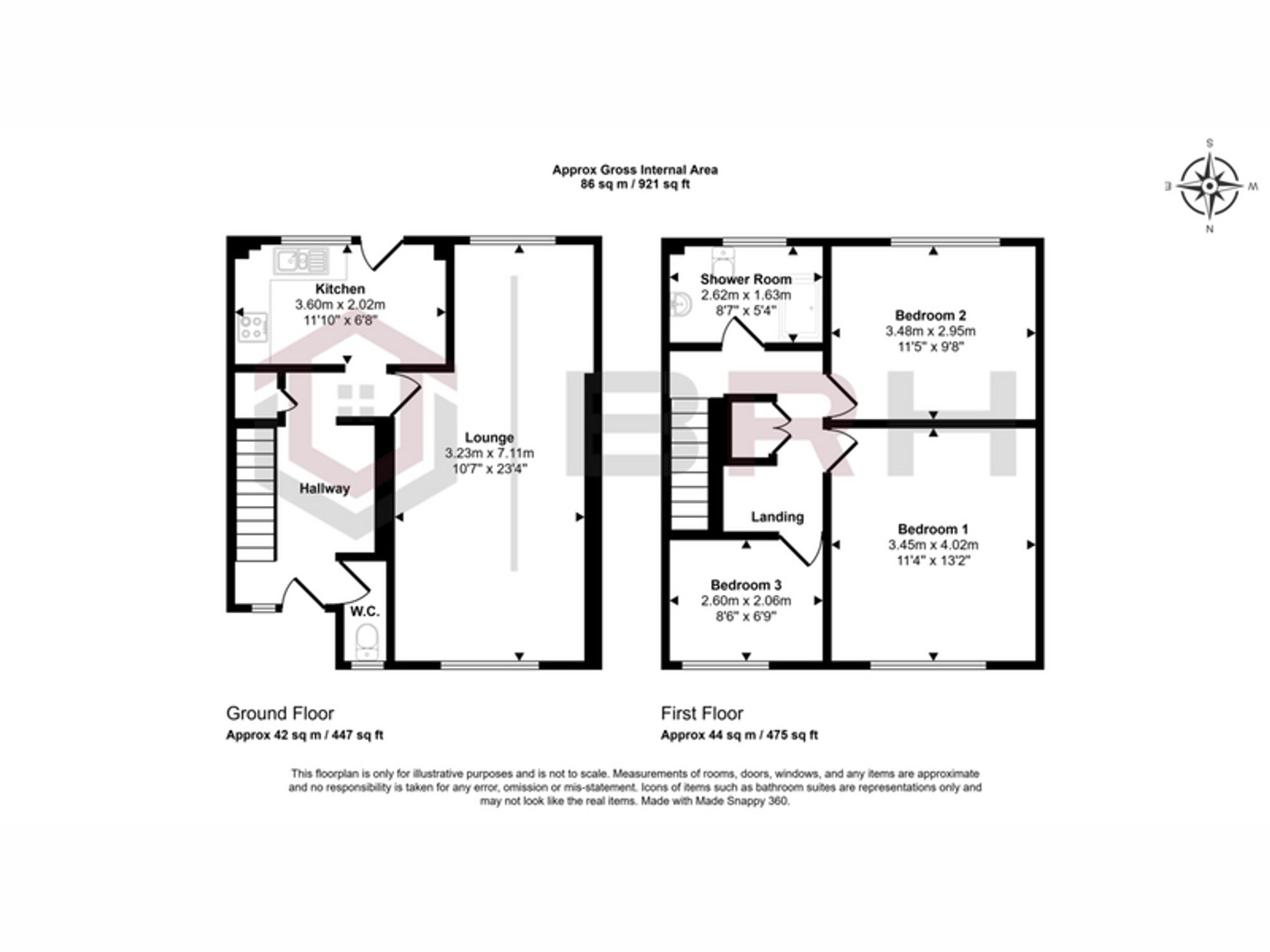 165 Clover Walk, Rotherham floorplan