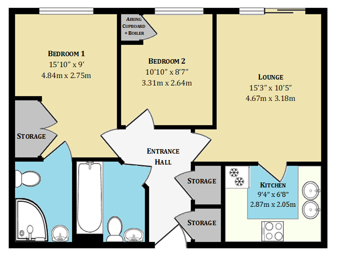 67, Brunswick Place, Southampton floorplan