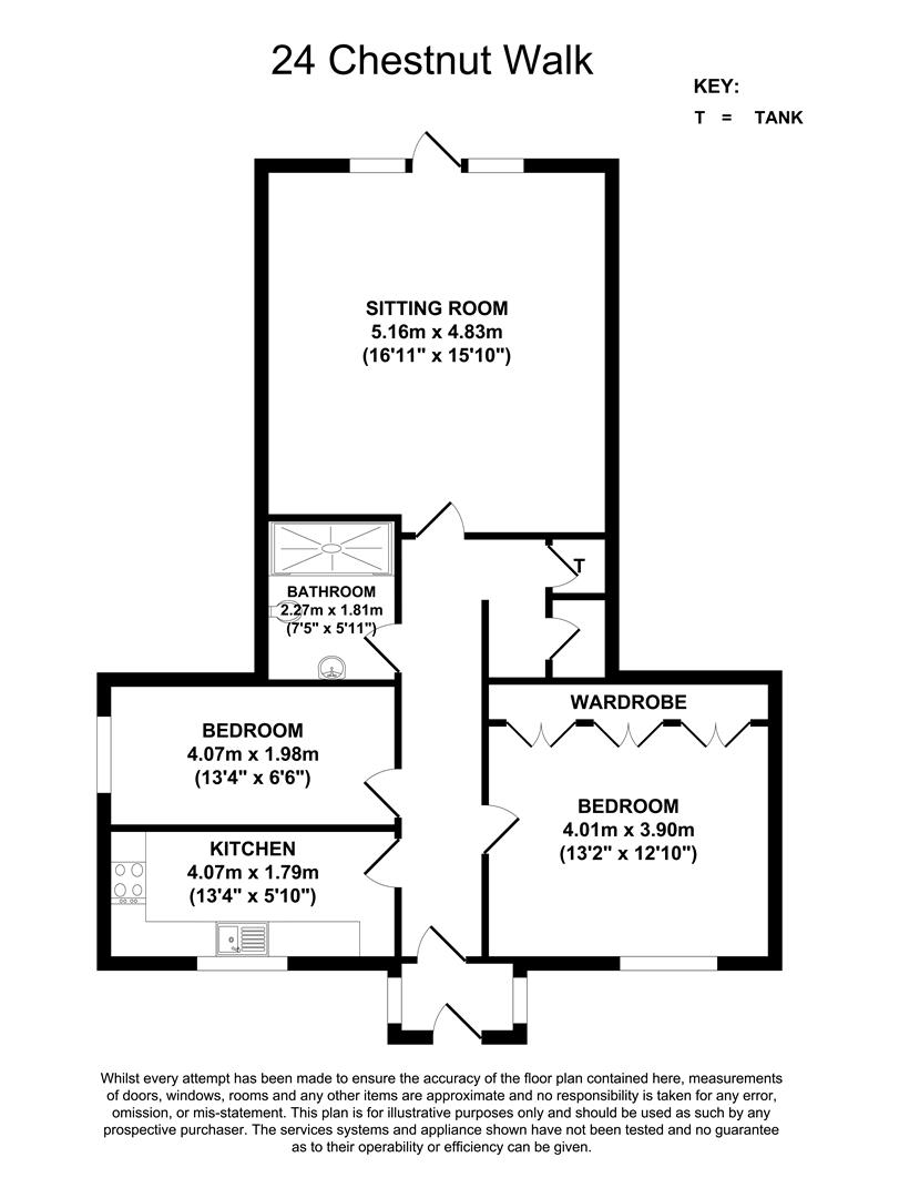 24, Chestnut Walk, Markfield floorplan