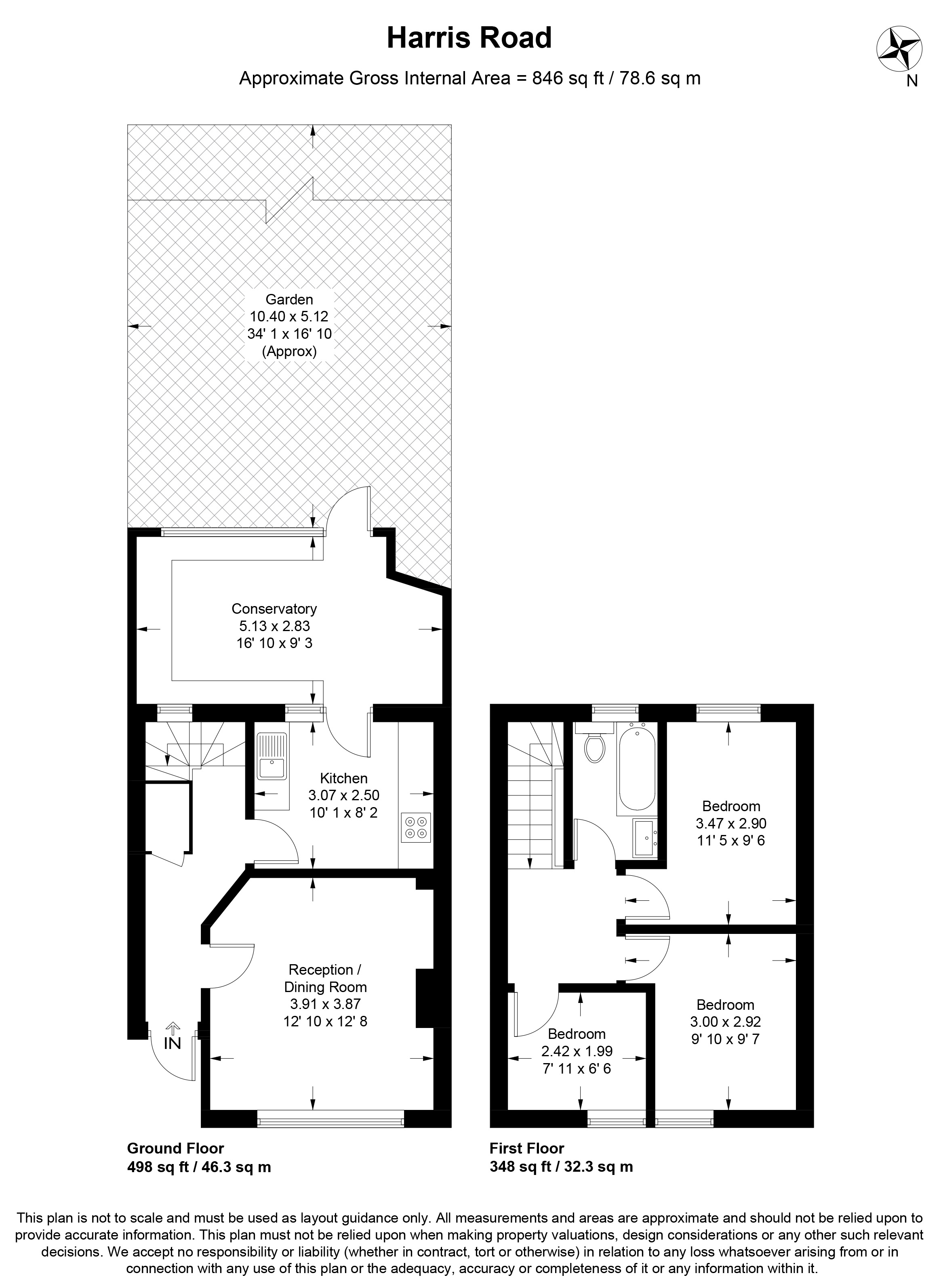 13, Harris Road, Dagenham floorplan