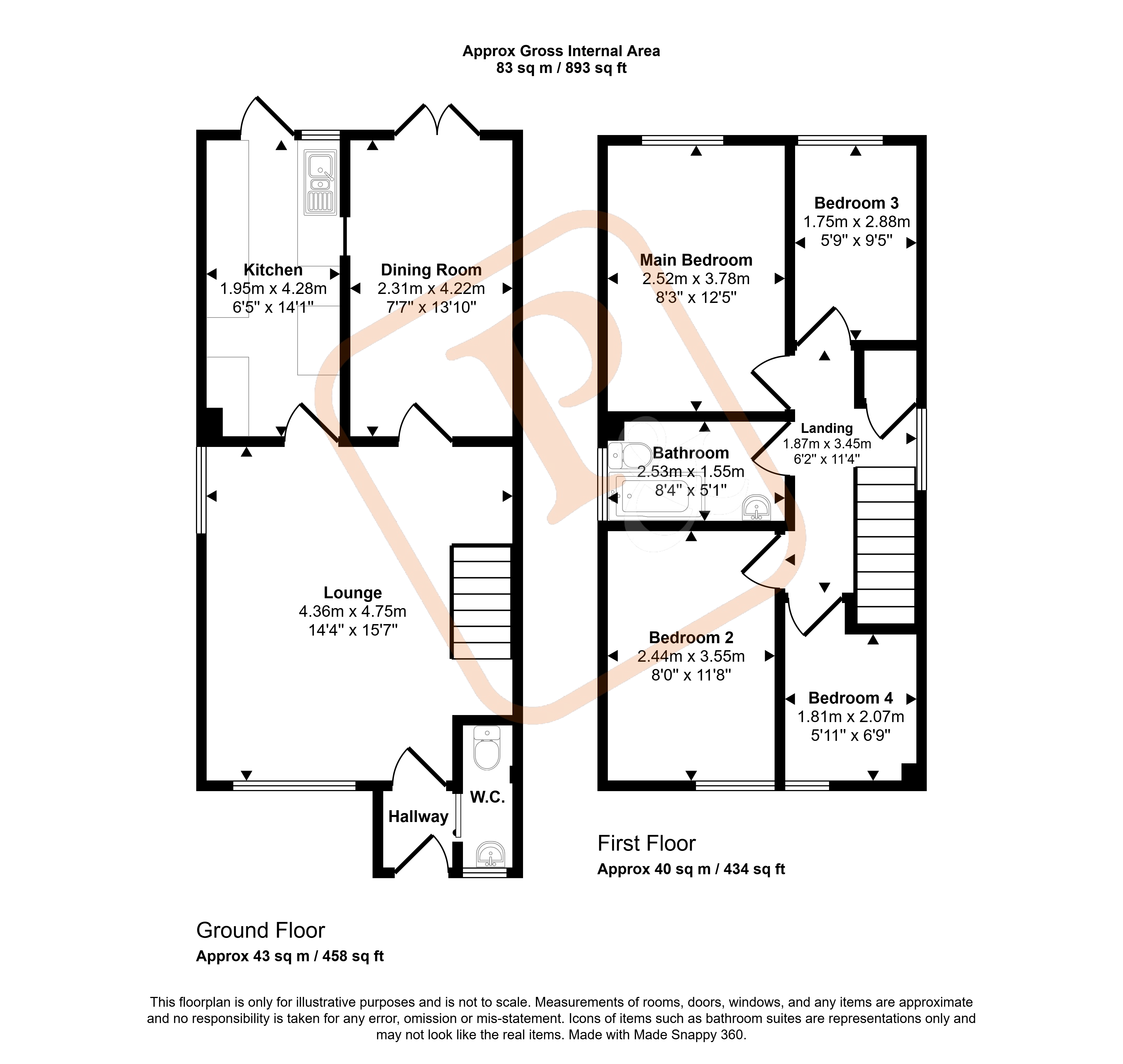 43, St. Albans Road, Essex floorplan