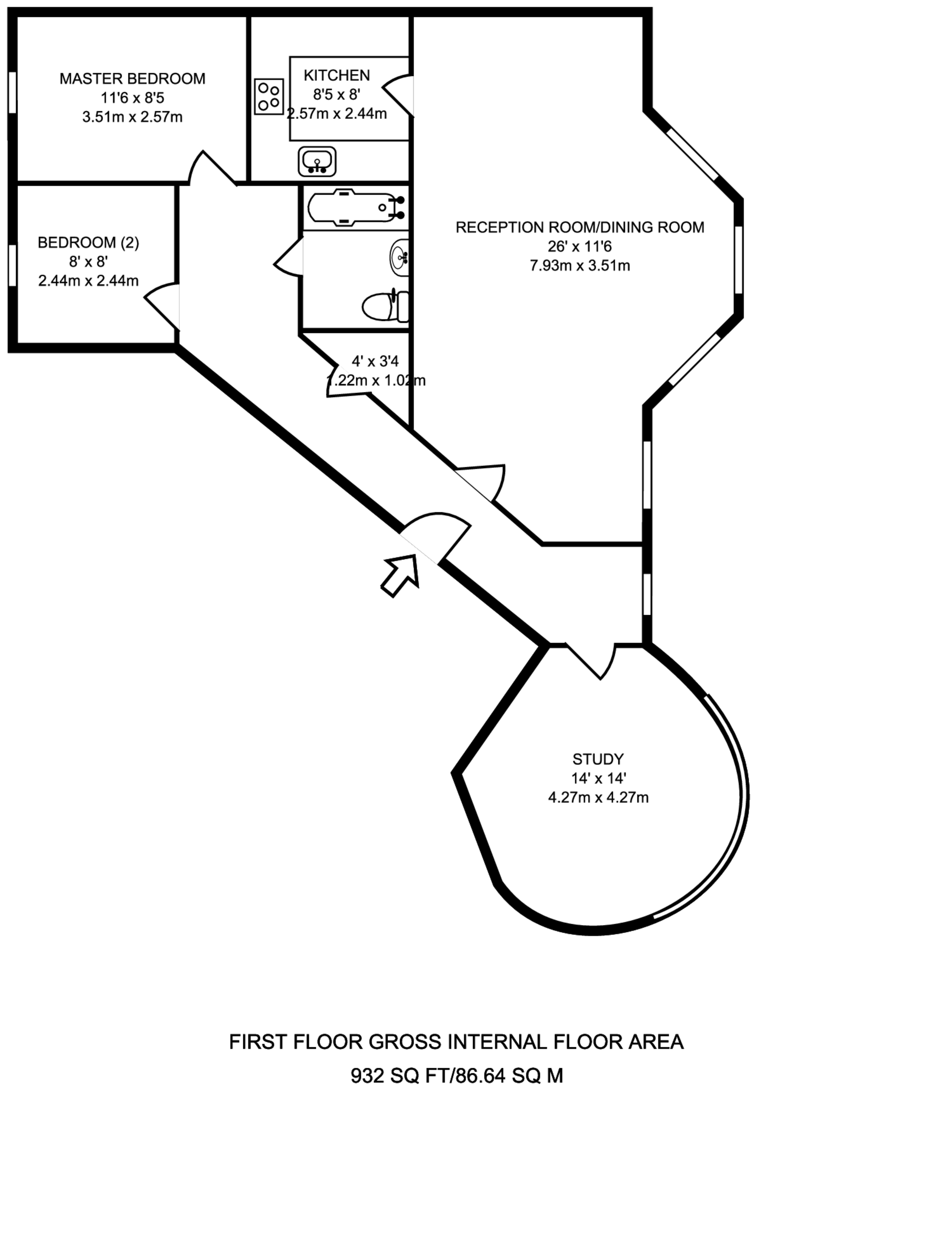 Horn Lane, Acton floorplan